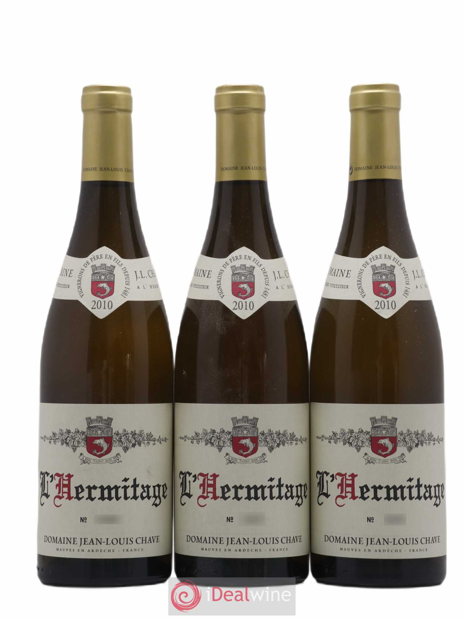 Hermitage Jean-Louis Chave 2010 - Lot de 3 bouteilles - 0