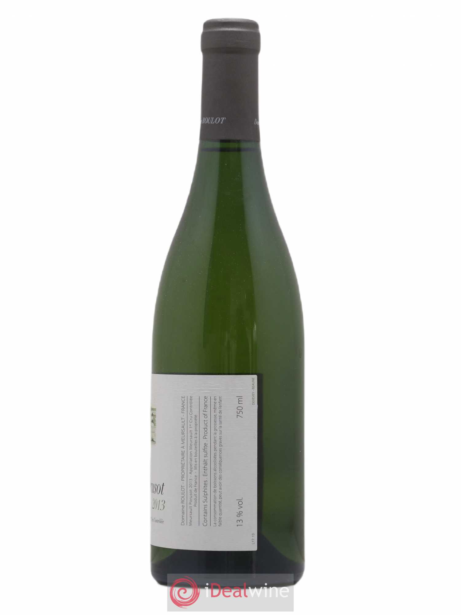 Meursault 1er Cru Le Porusot Roulot (Domaine) 2013 - Lot de 1 bouteille - 1
