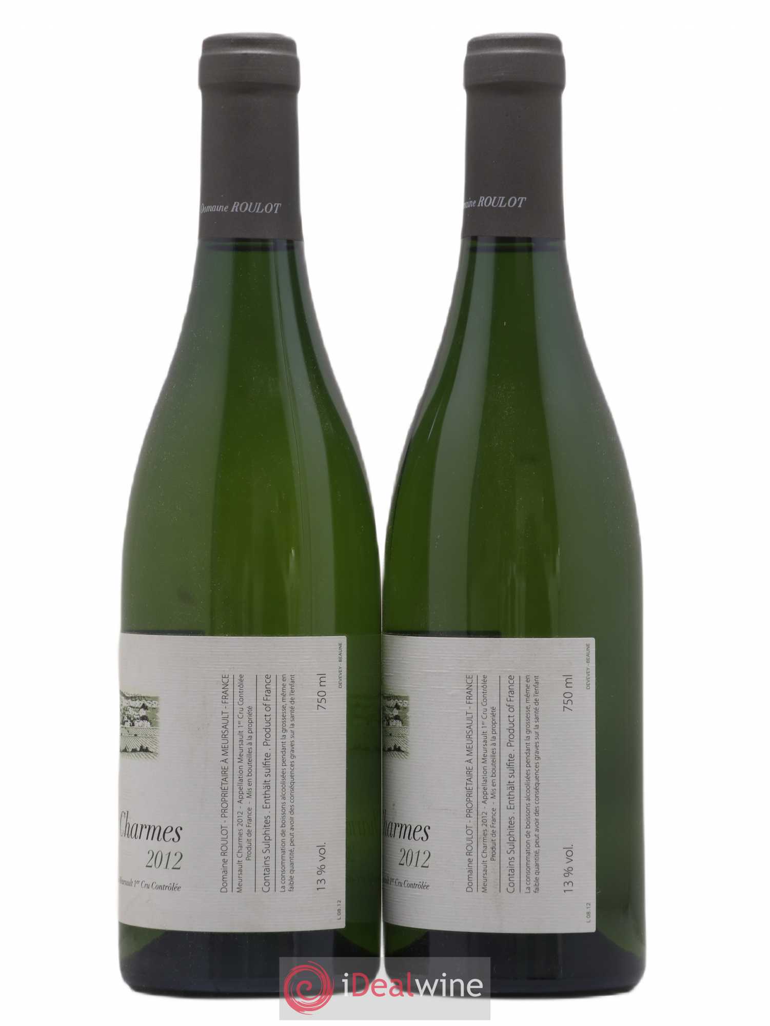 Meursault 1er Cru Charmes Roulot (Domaine) 2012 - Lot de 2 bouteilles - 1