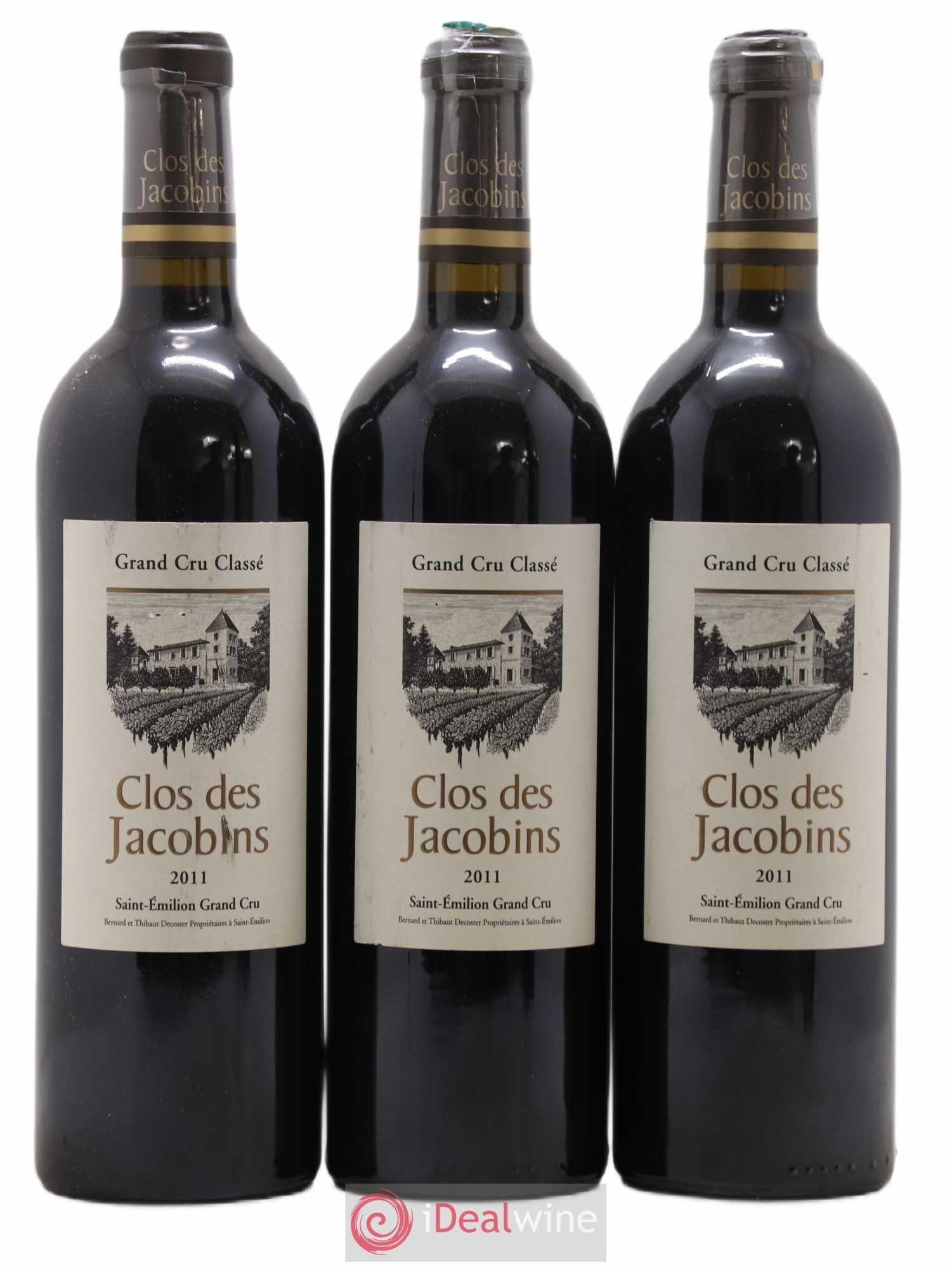 Château Clos des Jacobins Grand Cru Classé 2011 - Lot de 3 bouteilles - 0