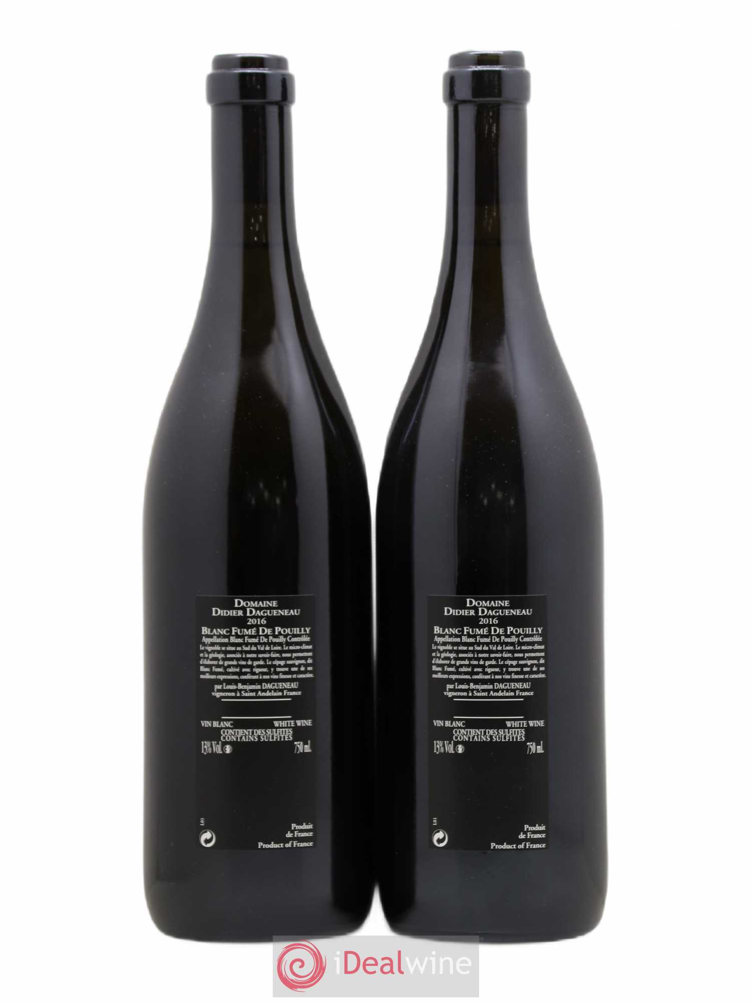 Vin de France (anciennement Pouilly-Fumé) Silex Dagueneau (Domaine Didier - Louis-Benjamin) 2016 - Lot de 2 bouteilles - 1