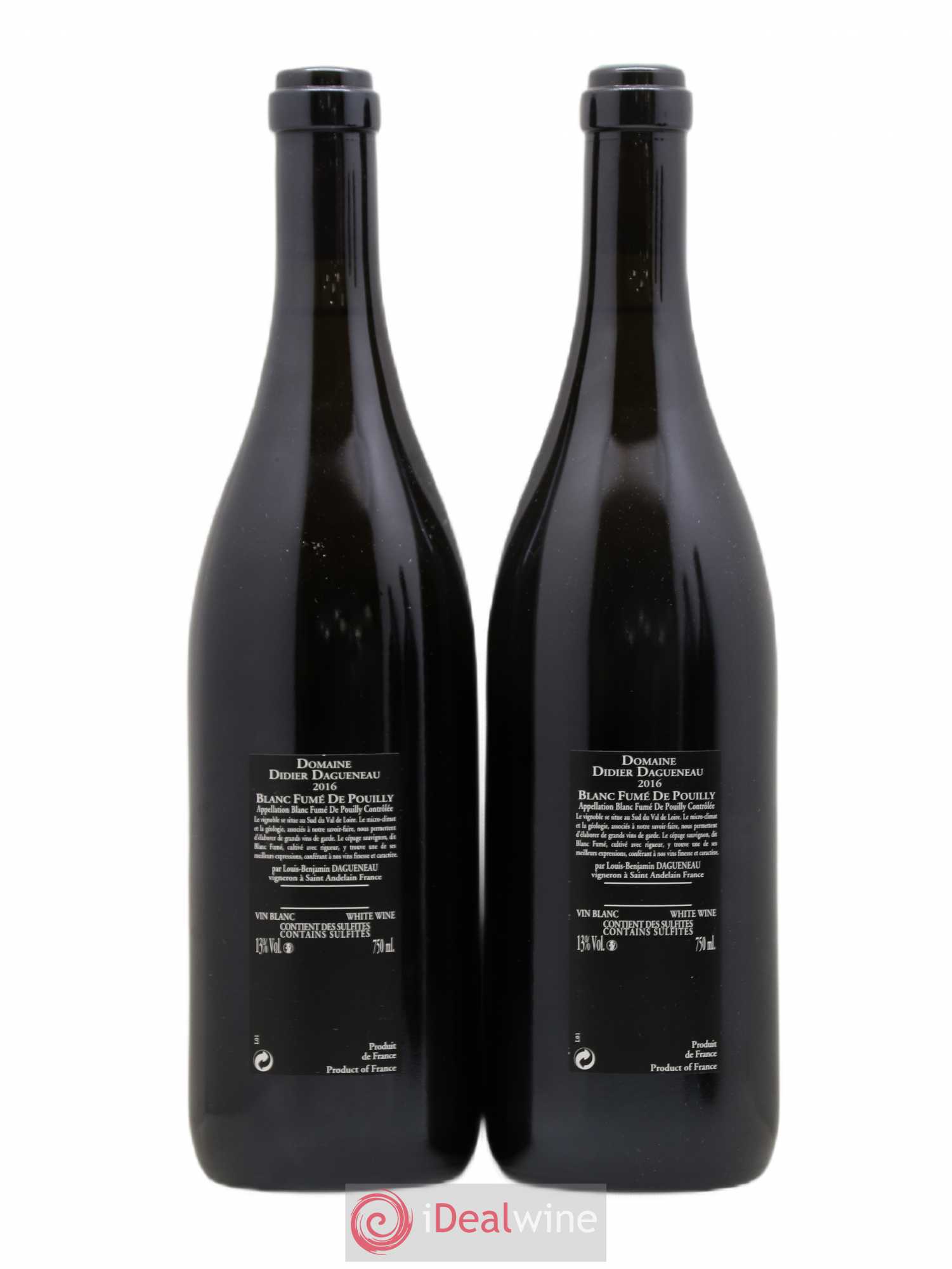 Vin de France (anciennement Pouilly-Fumé) Silex Dagueneau (Domaine Didier - Louis-Benjamin) 2016 - Lot de 2 bouteilles - 1