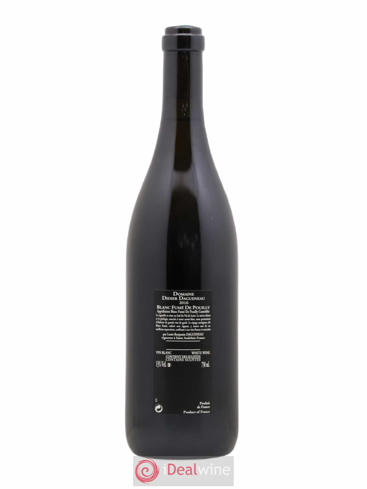 Vin de France (anciennement Pouilly-Fumé) Silex Dagueneau (Domaine Didier - Louis-Benjamin) 2016 - Lot de 1 bouteille - 1