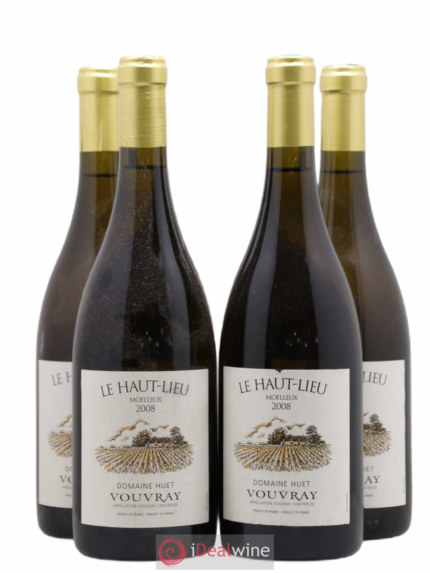 Vouvray Le Haut-Lieu Moelleux Domaine Huet 2008 - Lotto di 4 bottiglie - 0