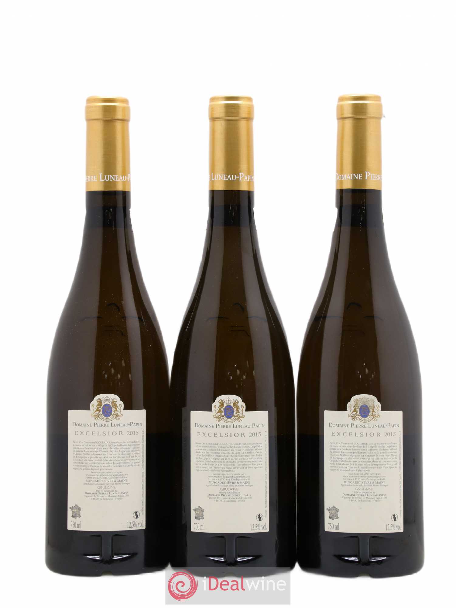 Muscadet-Sèvre-et-Maine Cru Goulaine Excelsior Luneau-Papin 2015 - Lot de 3 bouteilles - 1