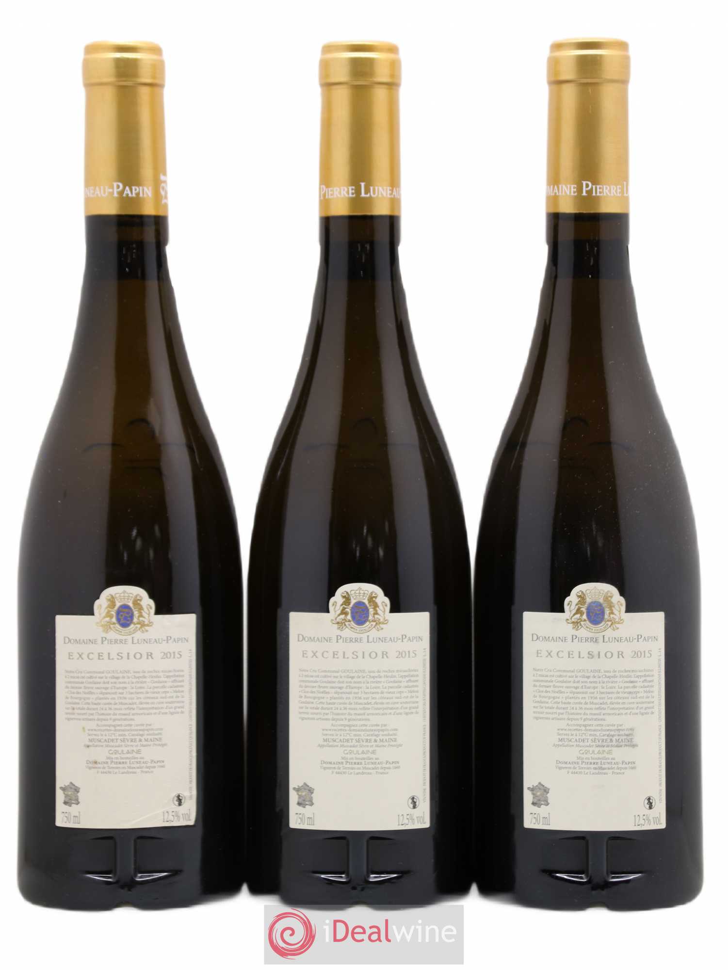 Muscadet-Sèvre-et-Maine Cru Goulaine Excelsior Luneau-Papin 2015 - Lot de 3 bouteilles - 1