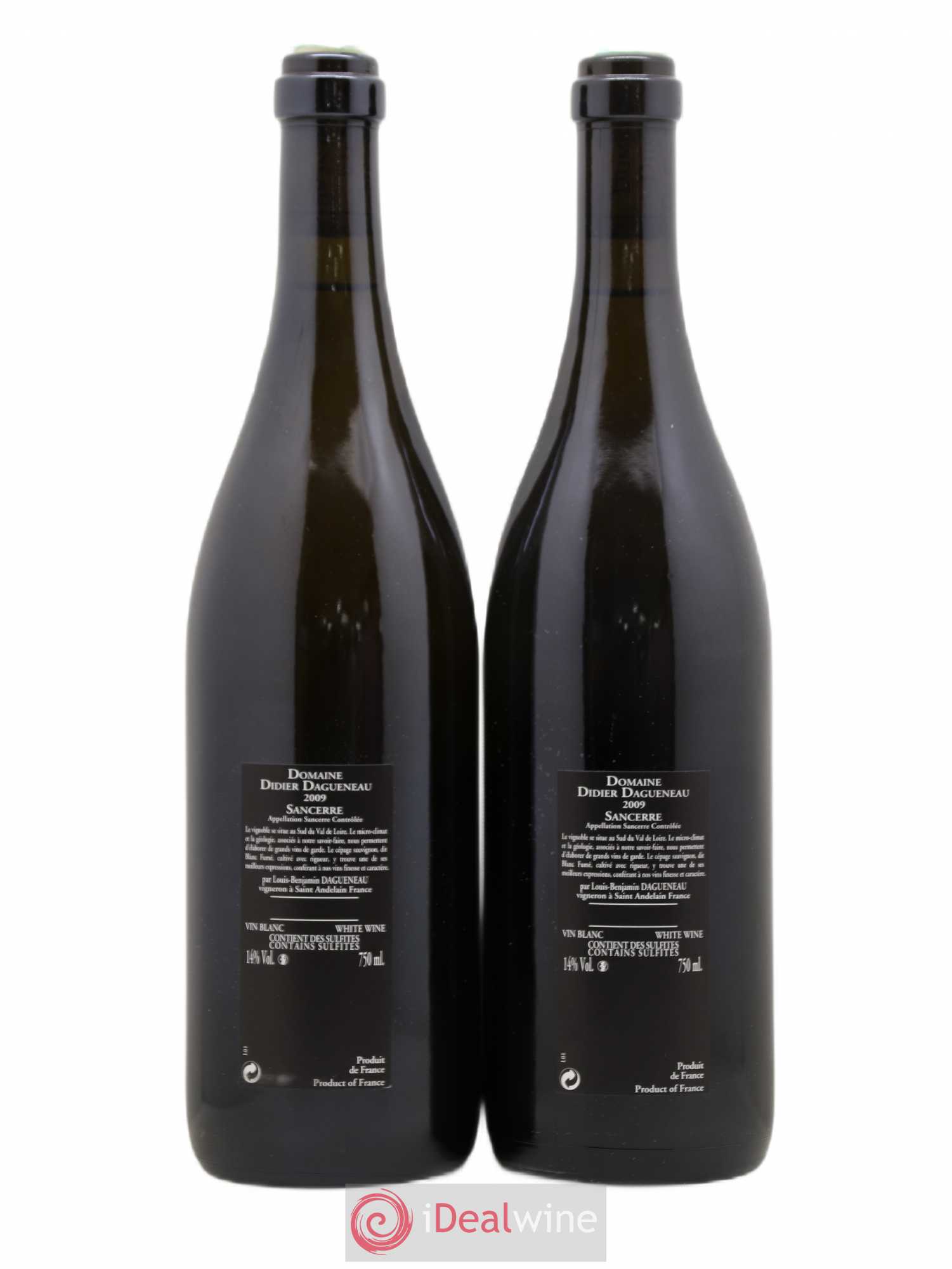 Sancerre Le Mont Damné Chavignol Dagueneau (Domaine Didier - Louis-Benjamin) 2009 - Lot de 2 bouteilles - 1