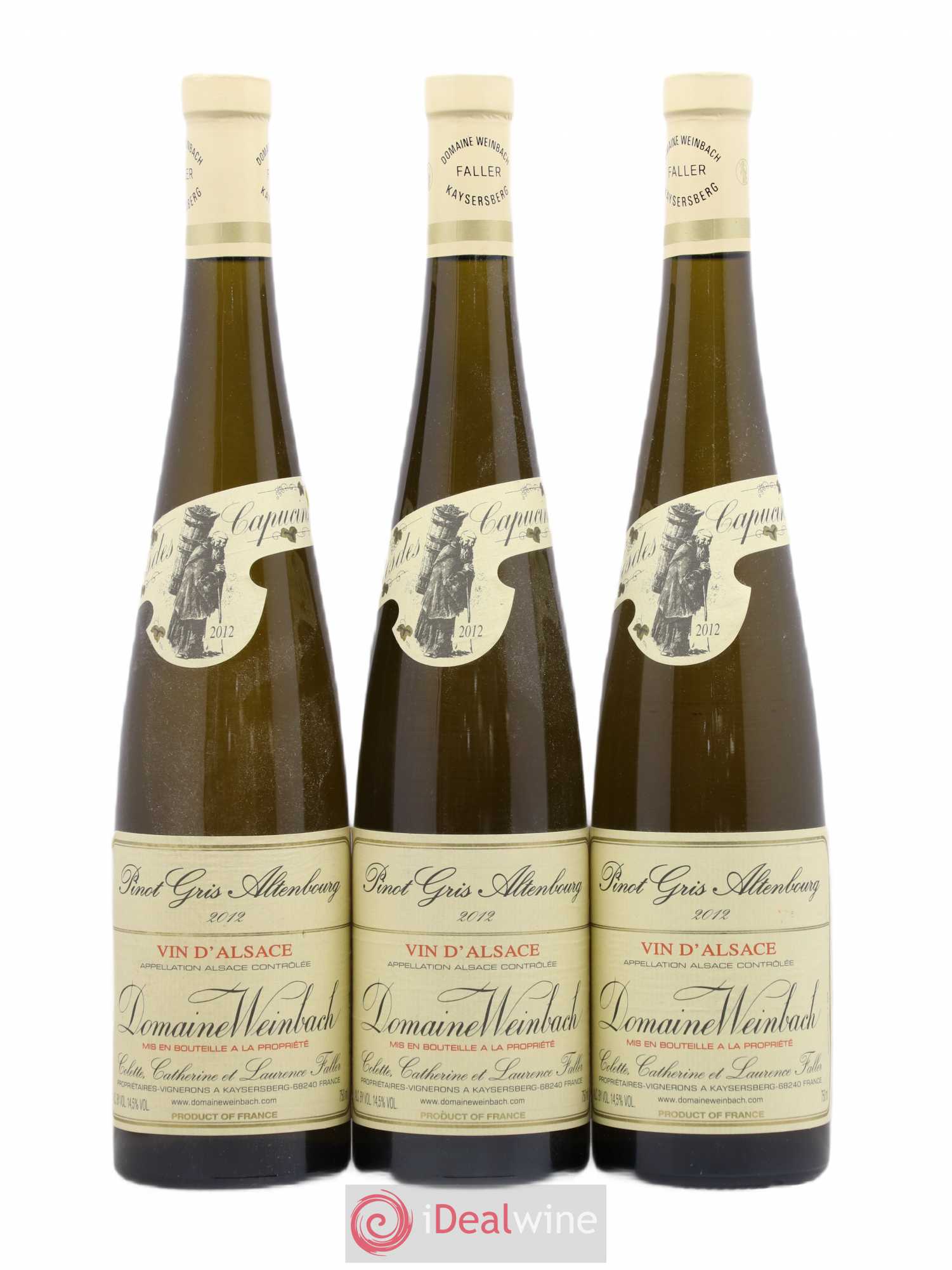 Alsace Pinot Gris Altenbourg Weinbach (Domaine) 2012 - Lot de 3 bouteilles - 0