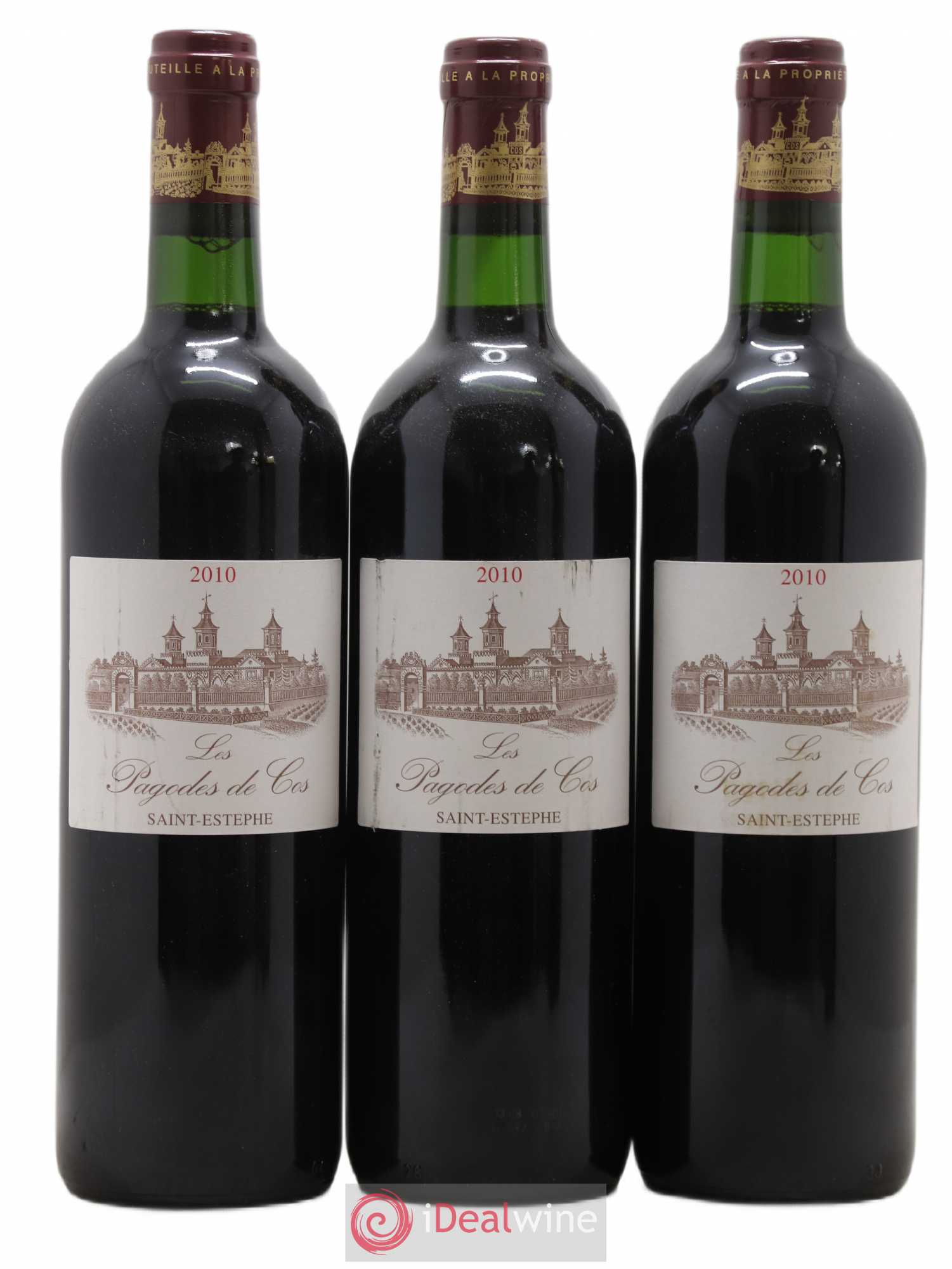 Les Pagodes de Cos Second Vin 2010 - Lot de 3 bouteilles - 0