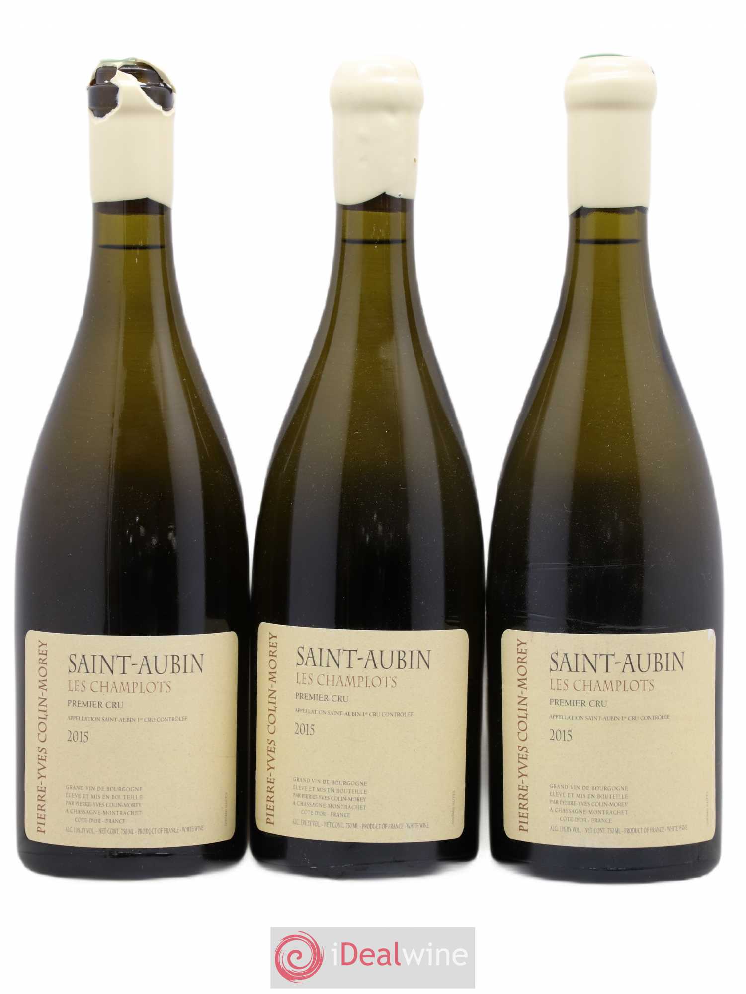 Saint-Aubin 1er Cru Champlots Pierre Yves Colin Morey 2015 - Posten von 3 Flaschen - 0