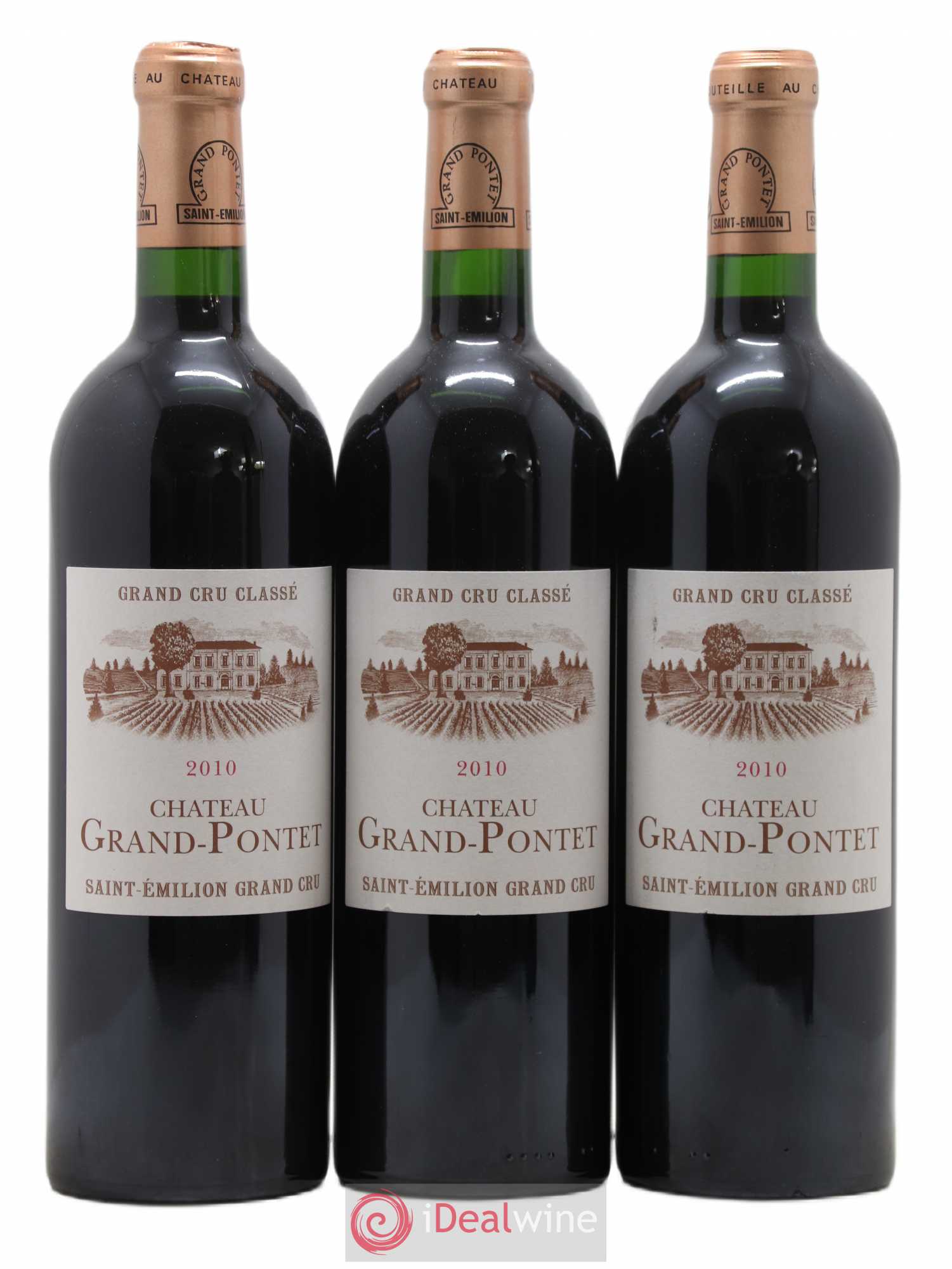 Château Grand Pontet Grand Cru Classé 2010 - Lot de 3 bouteilles - 0