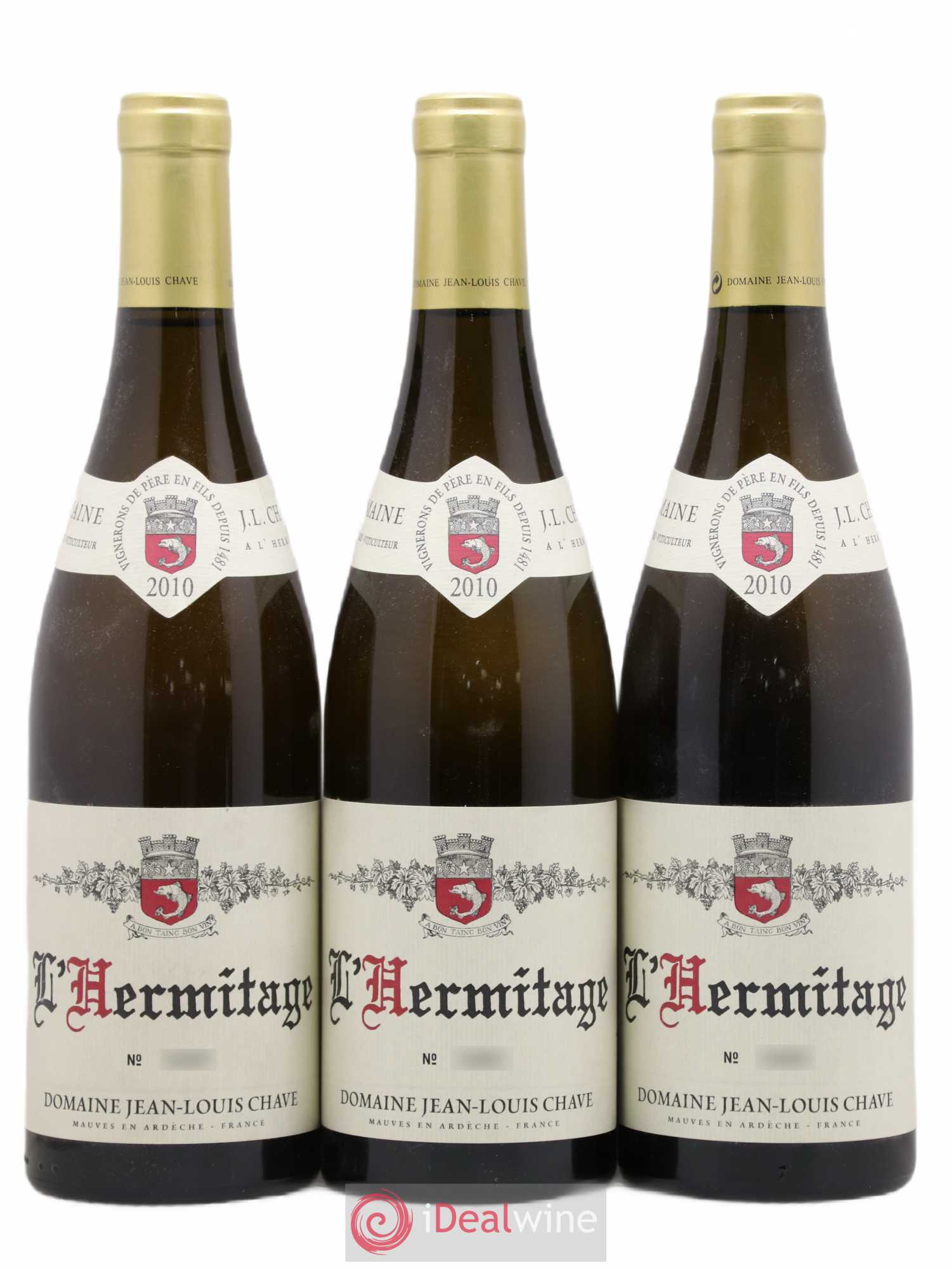 Hermitage Jean-Louis Chave 2010 - Lot de 3 bouteilles - 0