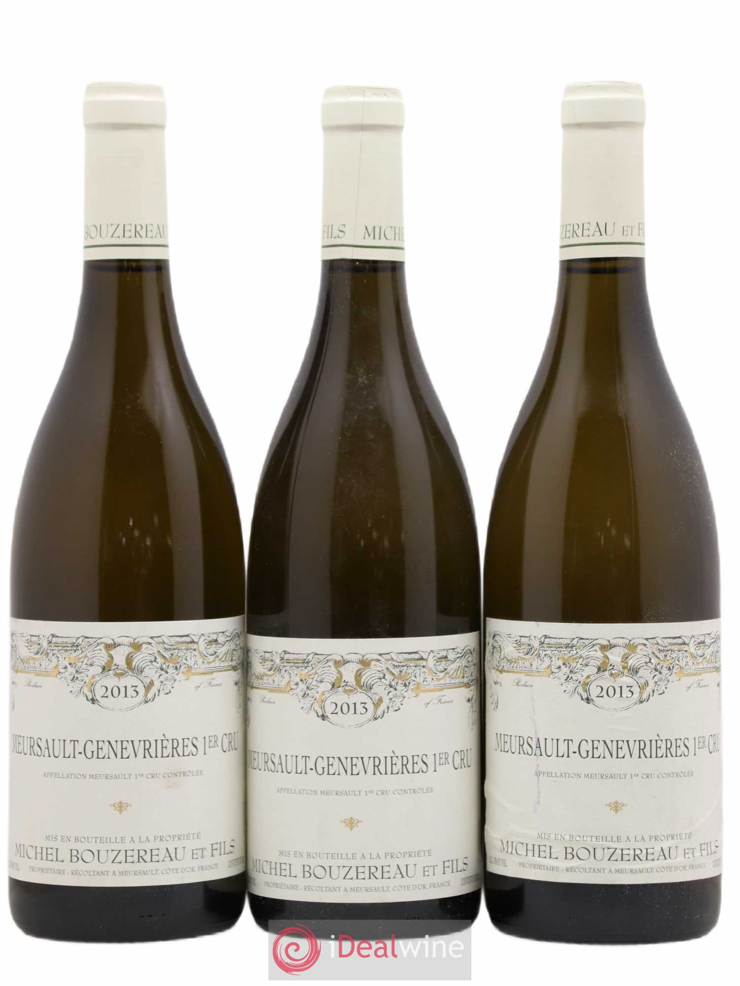 Meursault 1er Cru Les Genevrières Michel Bouzereau et Fils (Domaine) 2013 - Lot de 3 bouteilles - 0