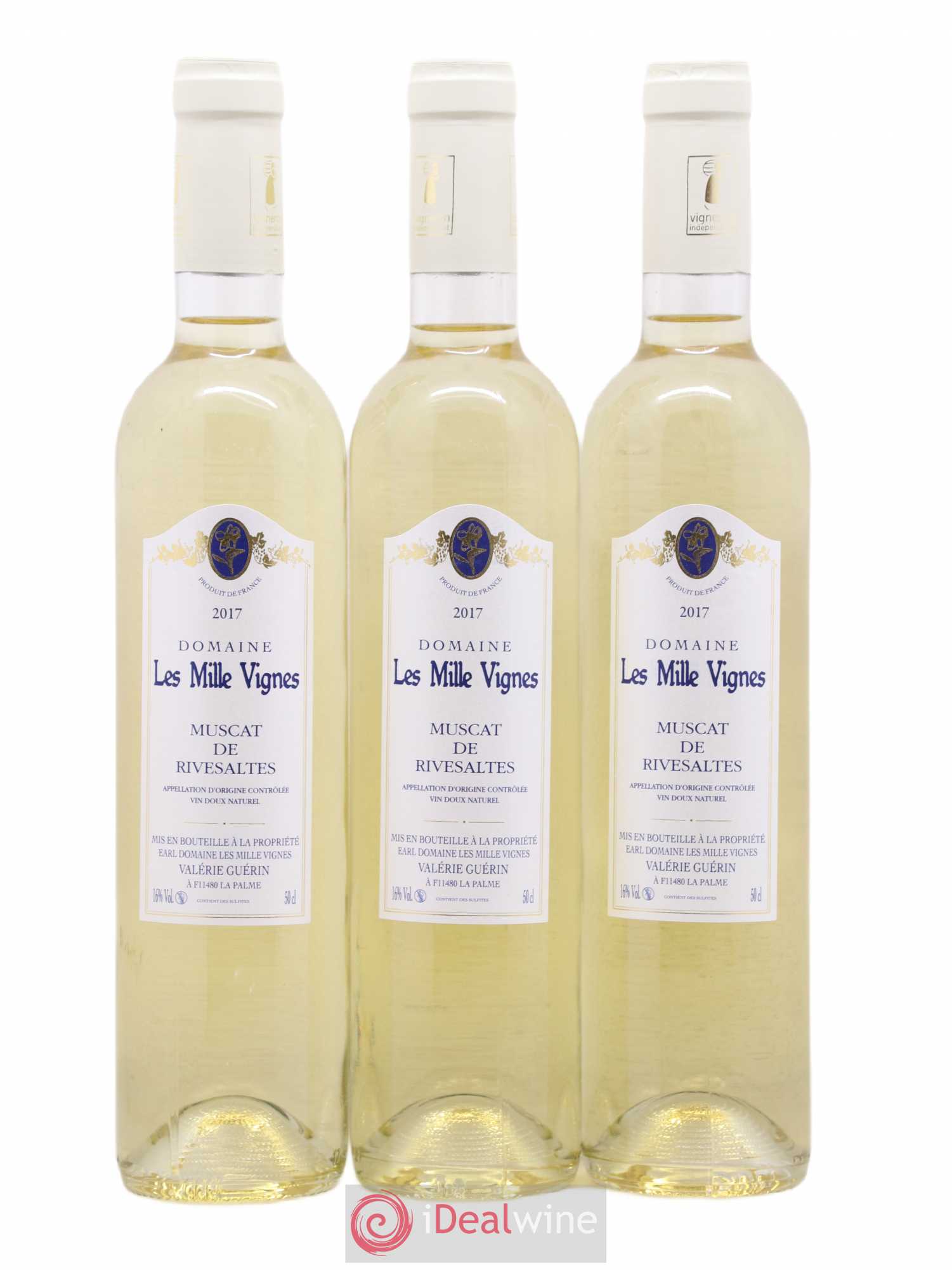 Muscat de Rivesaltes Domaine les Milles Vignes 50cl 2017 - Posten von 3 Flaschen - 0