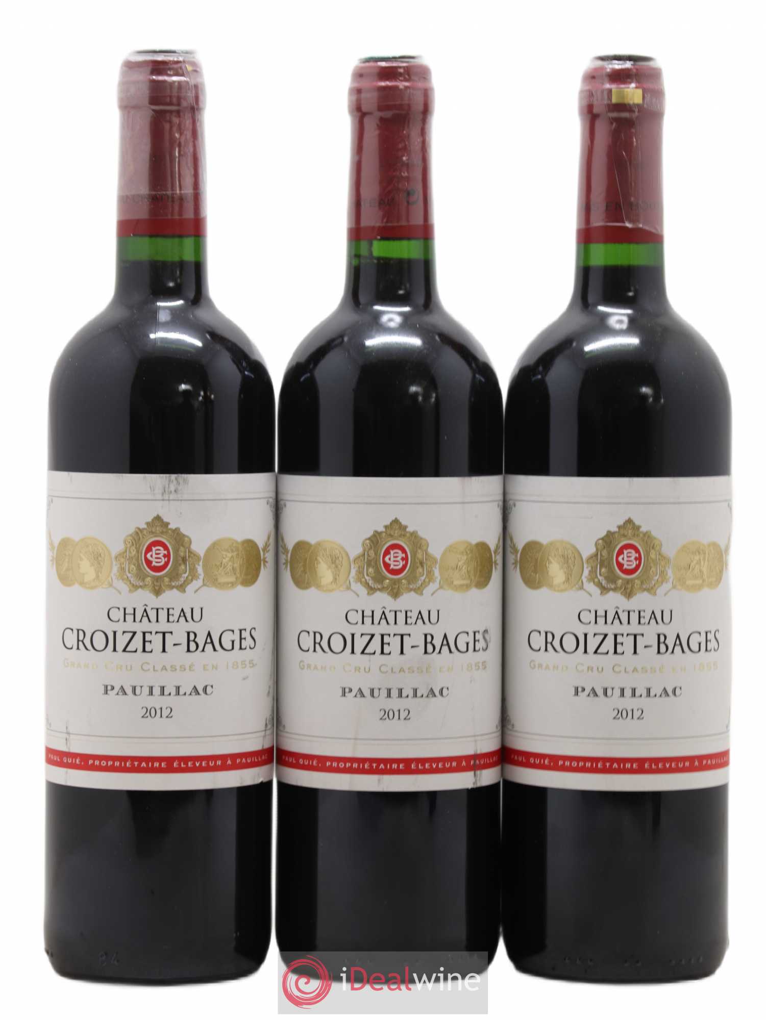 Château Croizet Bages 5ème Grand Cru Classé 2012 - Lot de 3 bouteilles - 0