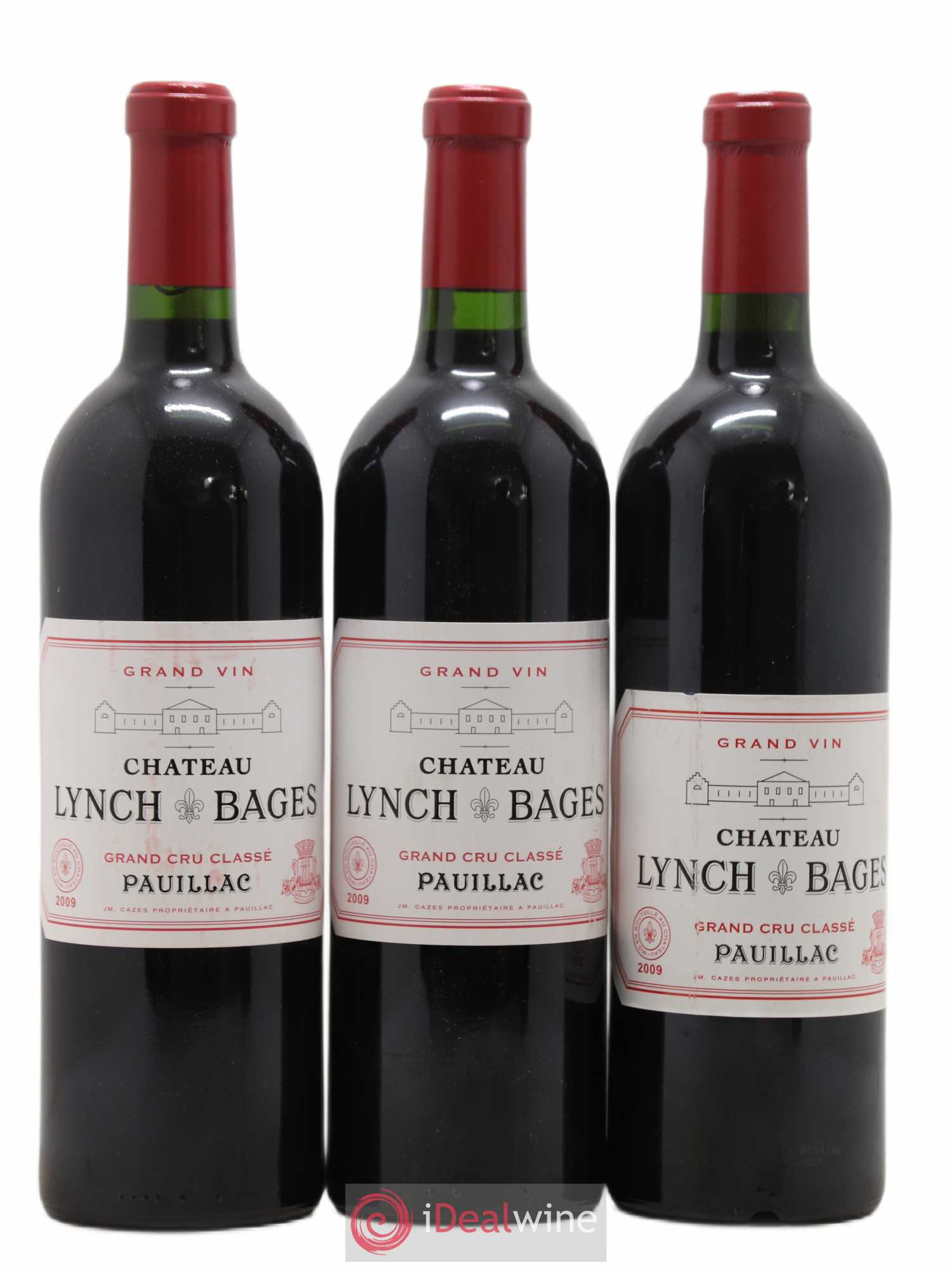 Château Lynch Bages 5ème Grand Cru Classé 2009 - Lot de 3 bouteilles - 0