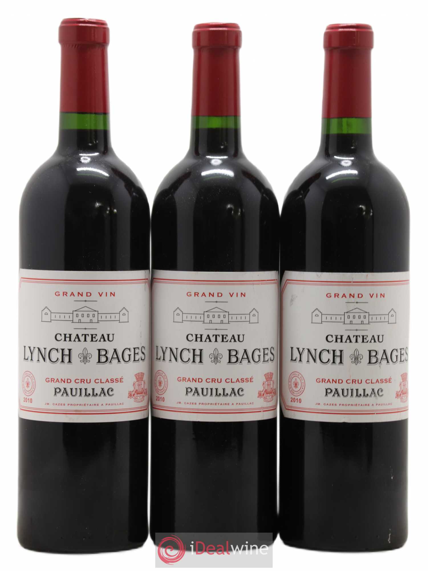 Château Lynch Bages 5ème Grand Cru Classé 2010 - Lot de 3 bouteilles - 0
