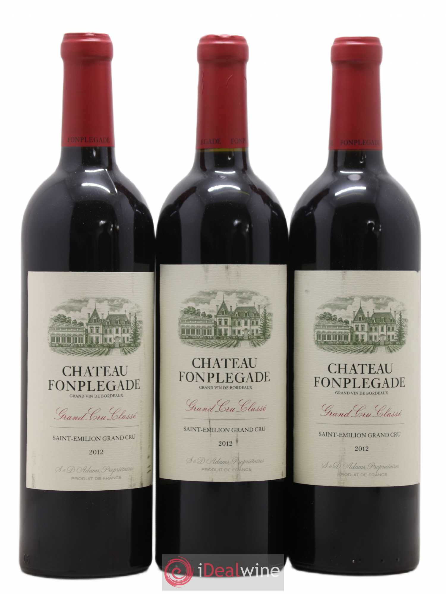 Château Fonplegade Grand Cru Classé 2012 - Lot de 3 bouteilles - 0