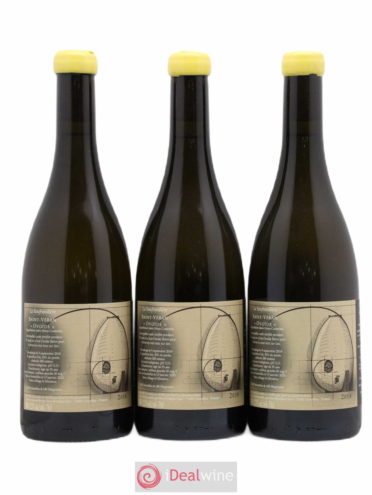 Saint-Véran Ovoïde La Soufrandière 2018 - Posten von 3 Flaschen - 0