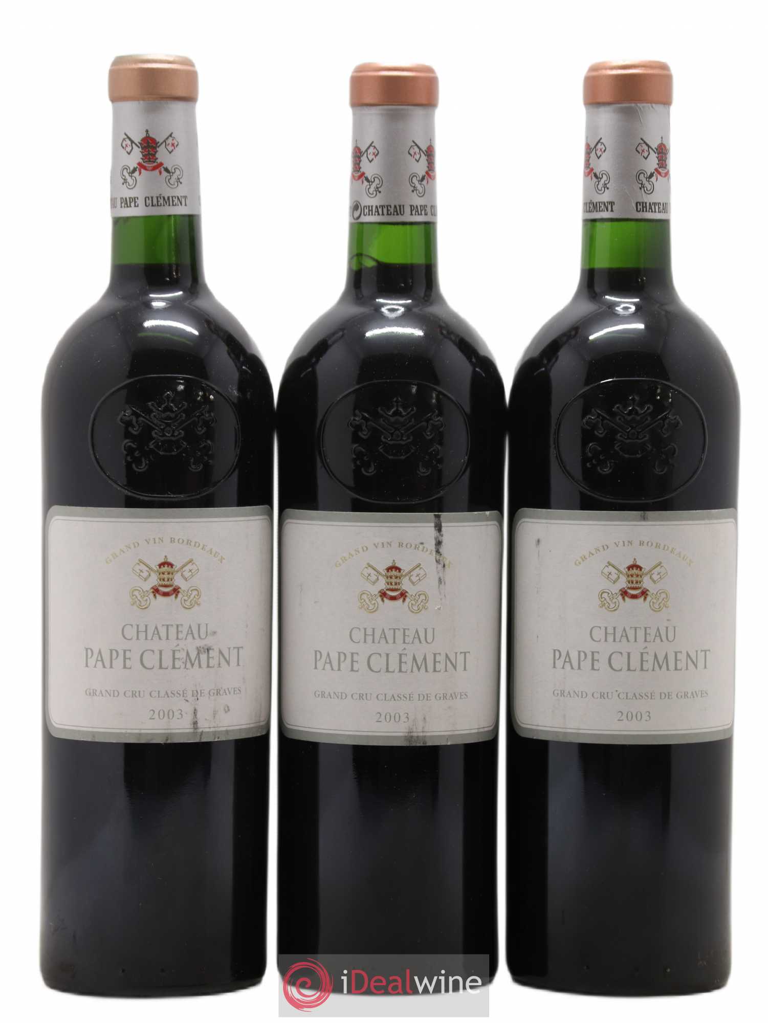 Château Pape Clément Cru Classé de Graves 2003 - Lot de 3 bouteilles - 0