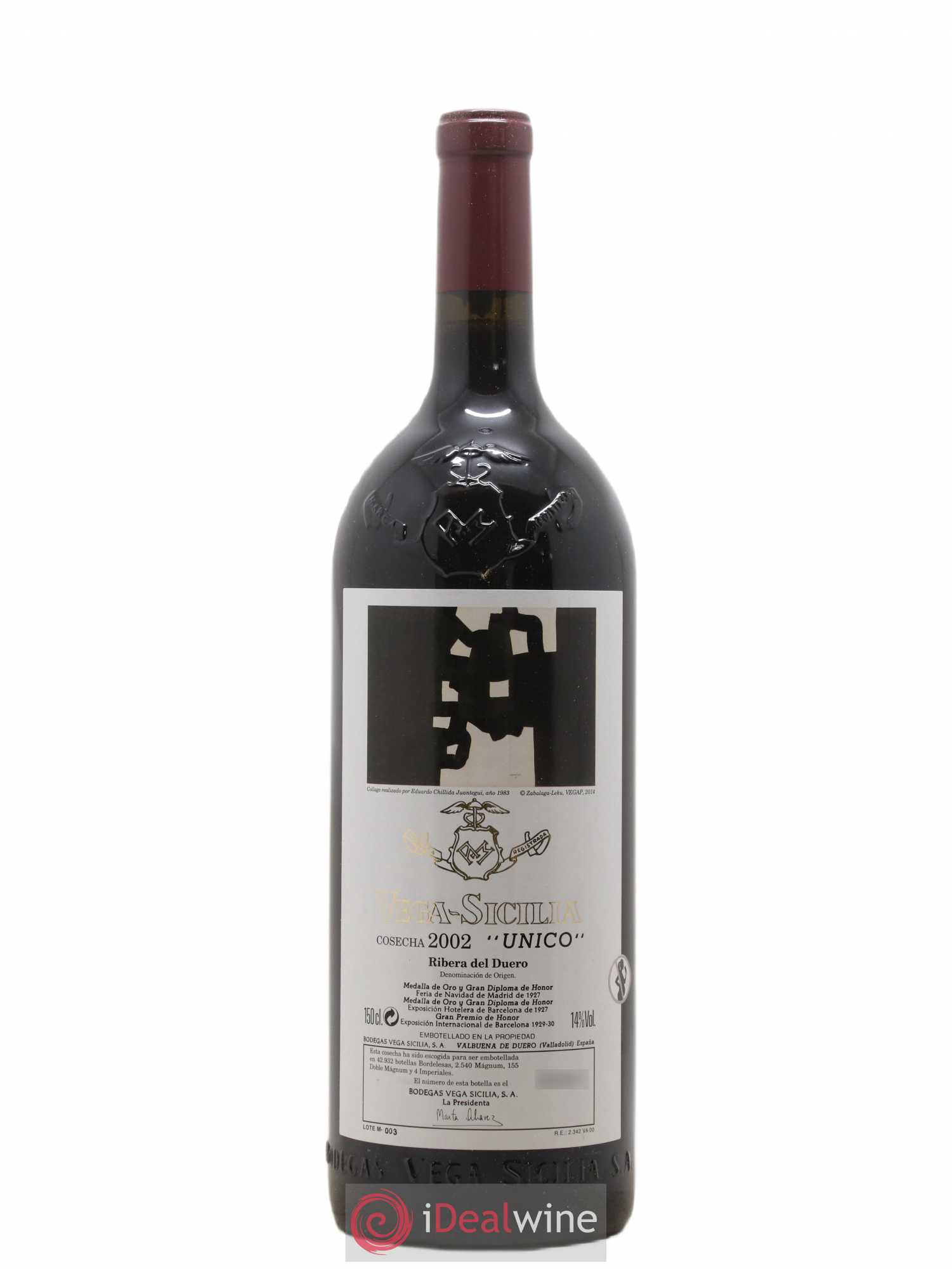 Ribera Del Duero DO Vega Sicilia Unico Famille Alvarez 2002 - Lot de 1 magnum - 0