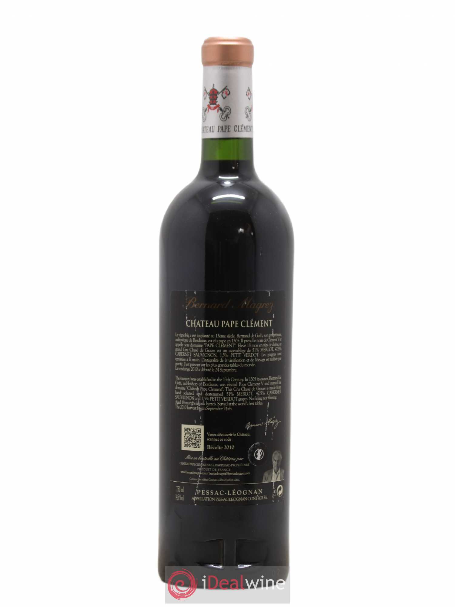 Château Pape Clément Cru Classé de Graves 2010 - Lot de 1 bouteille - 1