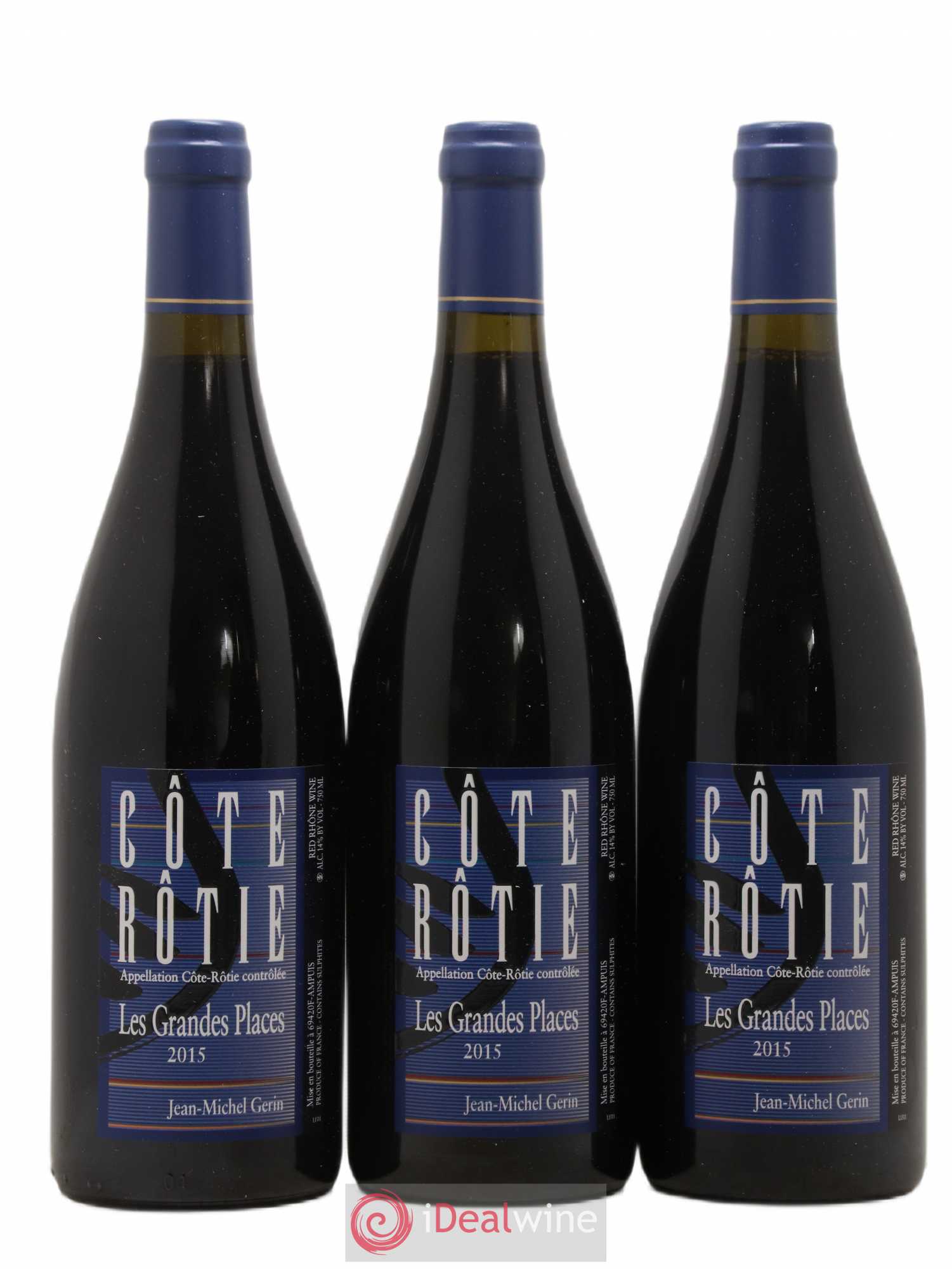 Côte-Rôtie Les Grandes Places Jean-Michel Gerin 2015 - Lotto di 6 bottiglie - 1