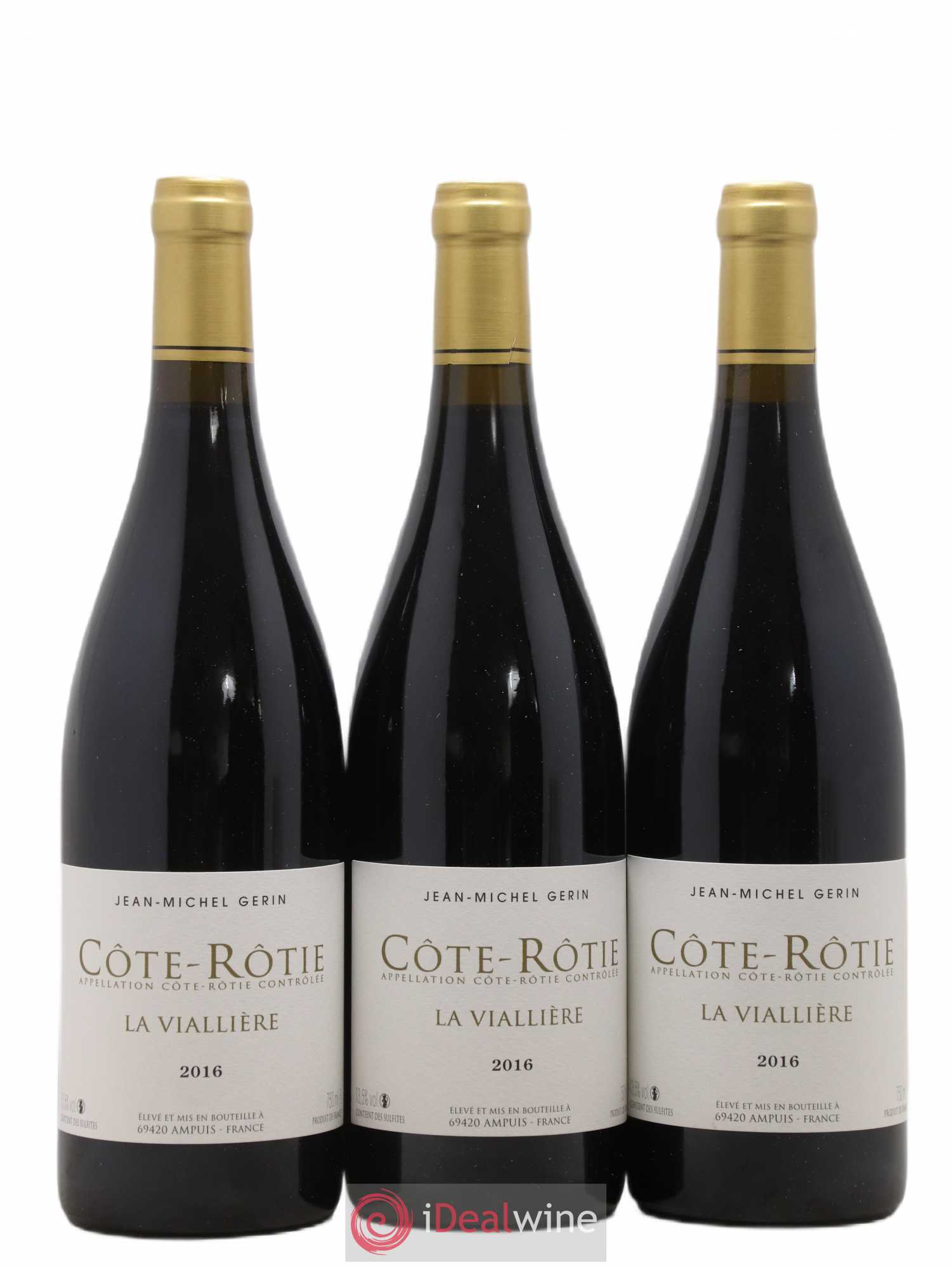 Côte-Rôtie La Viallière Jean-Michel Gerin 2016 - Lot de 3 bouteilles - 0