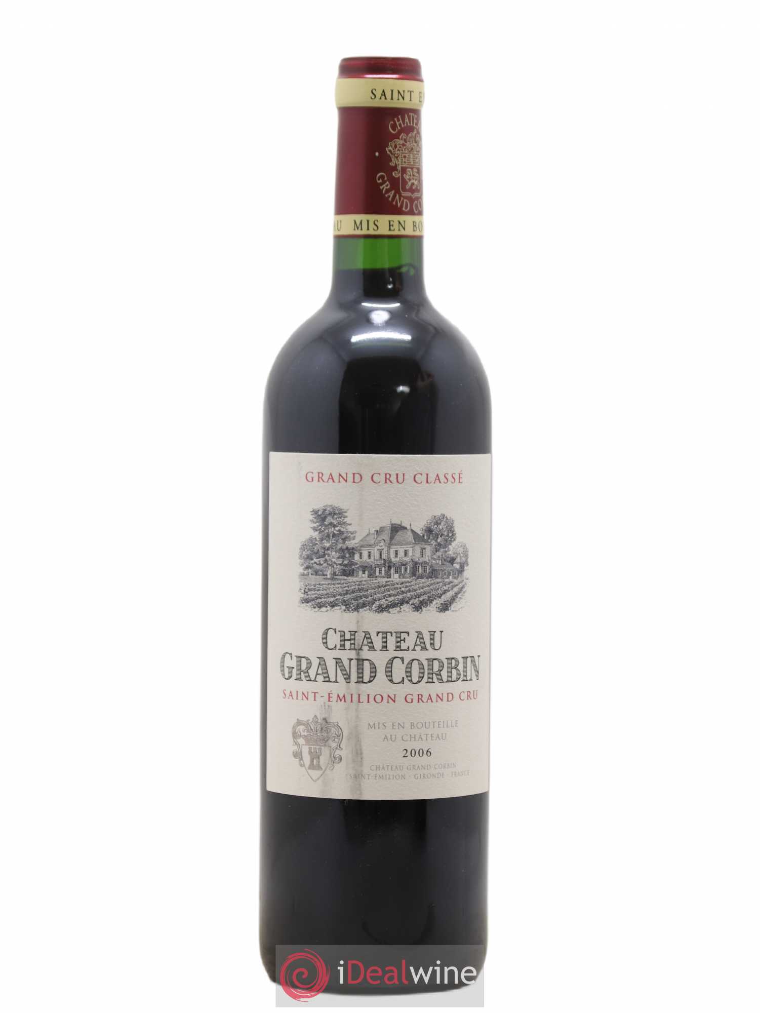 Château Grand Corbin Grand Cru Classé 2006 - Lot de 1 bouteille - 0