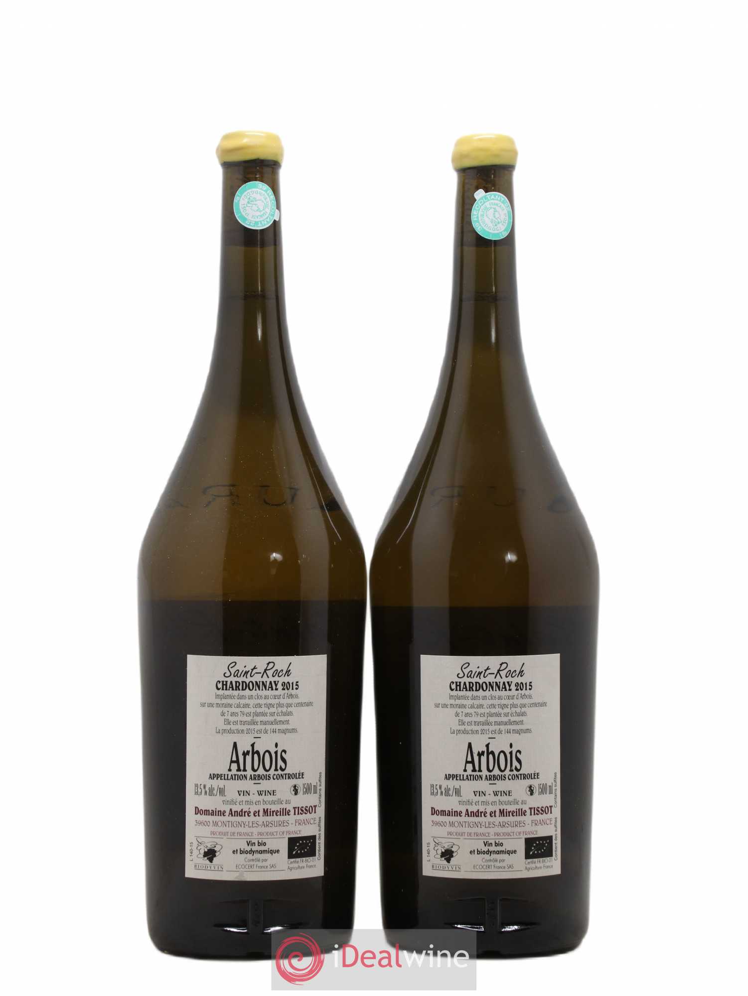 Arbois Chardonnay Saint Roch Benedicte & Stephane Tissot 2015 - Posten von 2 Magnum - 1