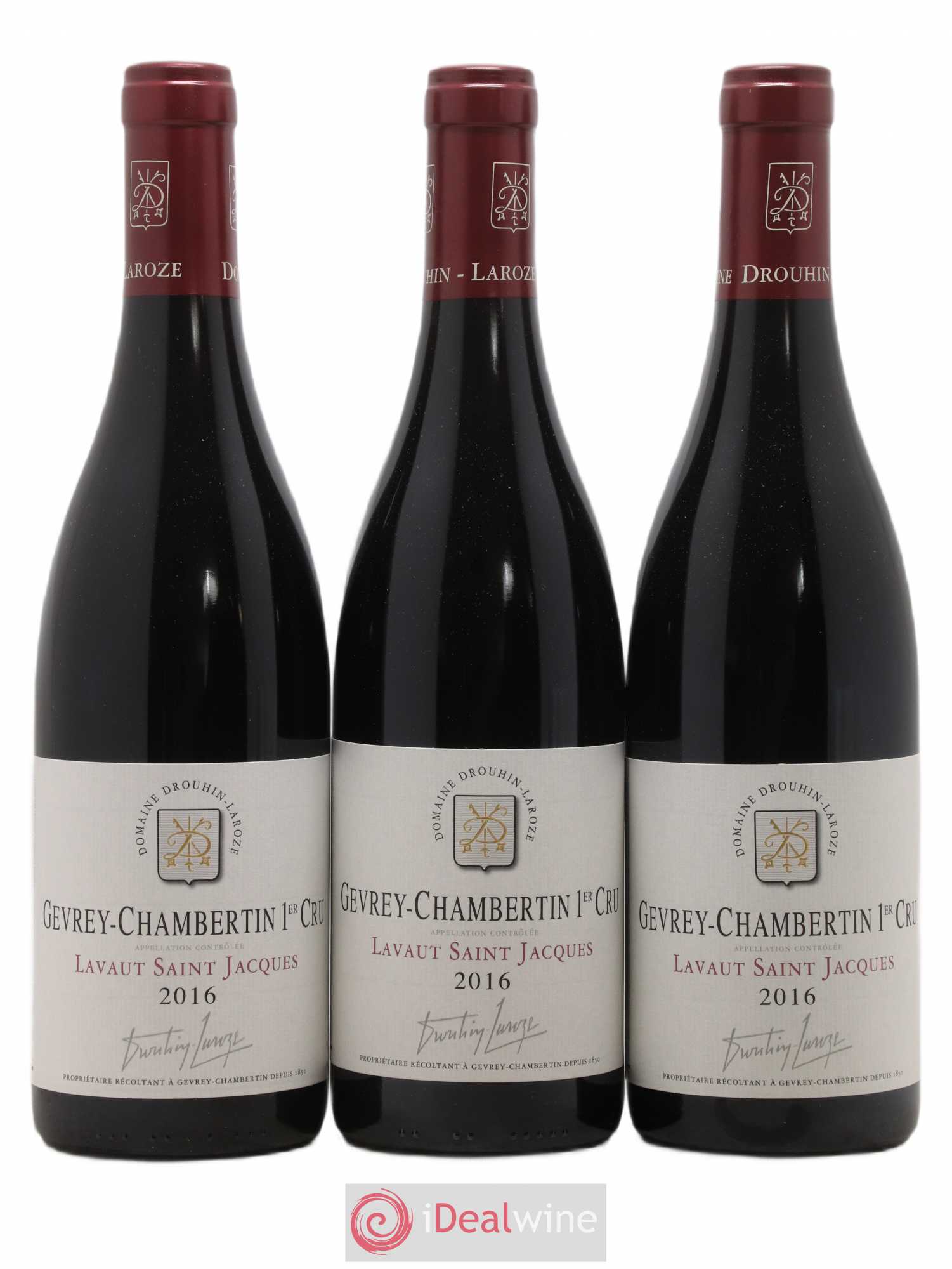 Gevrey-Chambertin 1er Cru Lavaut Saint-Jacques Domaine Drouhin-Laroze Jacques Laroze 2016 - Lot de 3 bouteilles - 0