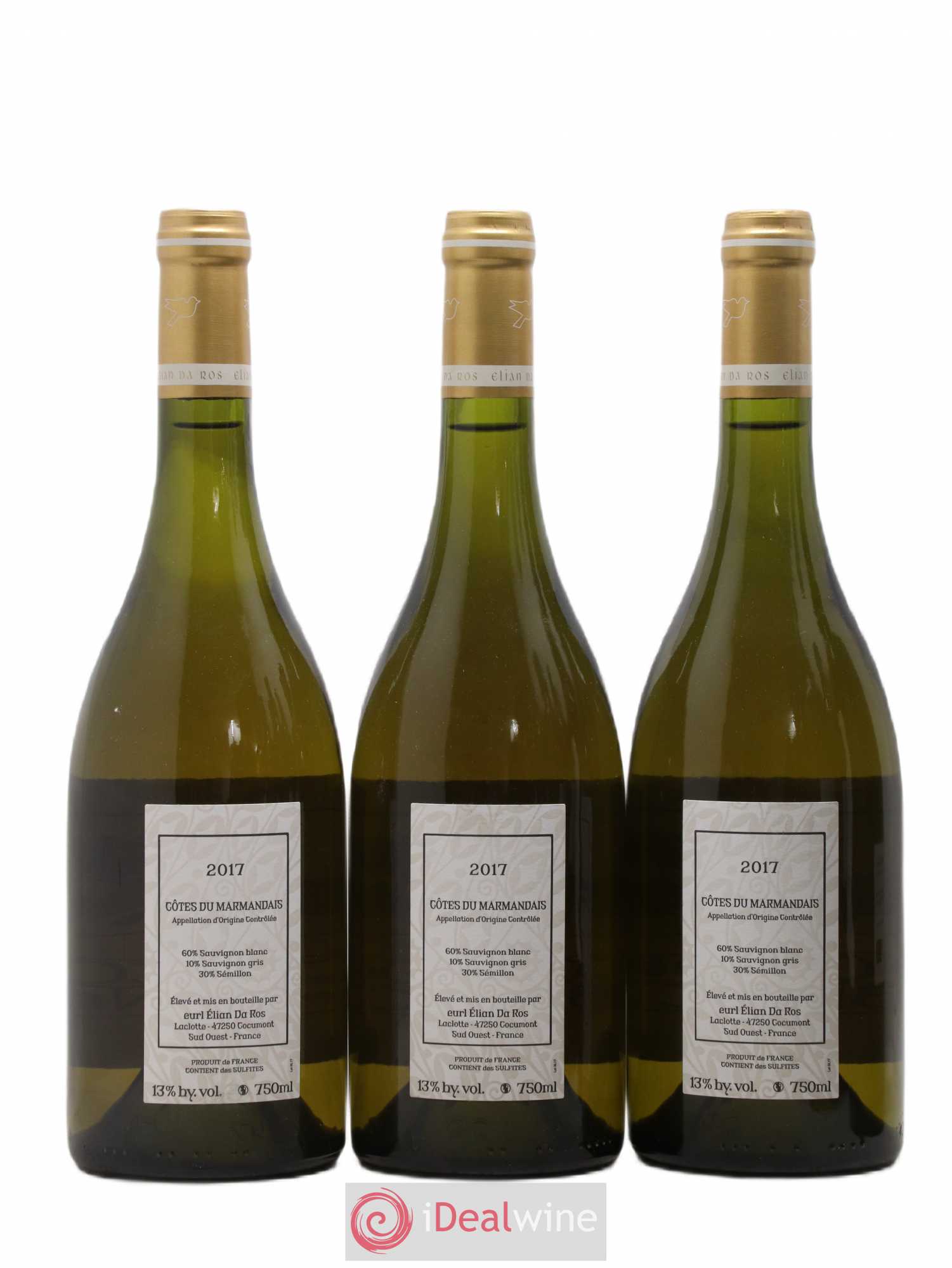 Sud-Ouest Coucou blanc Elian da Ros 2017 - Posten von 3 Flaschen - 1