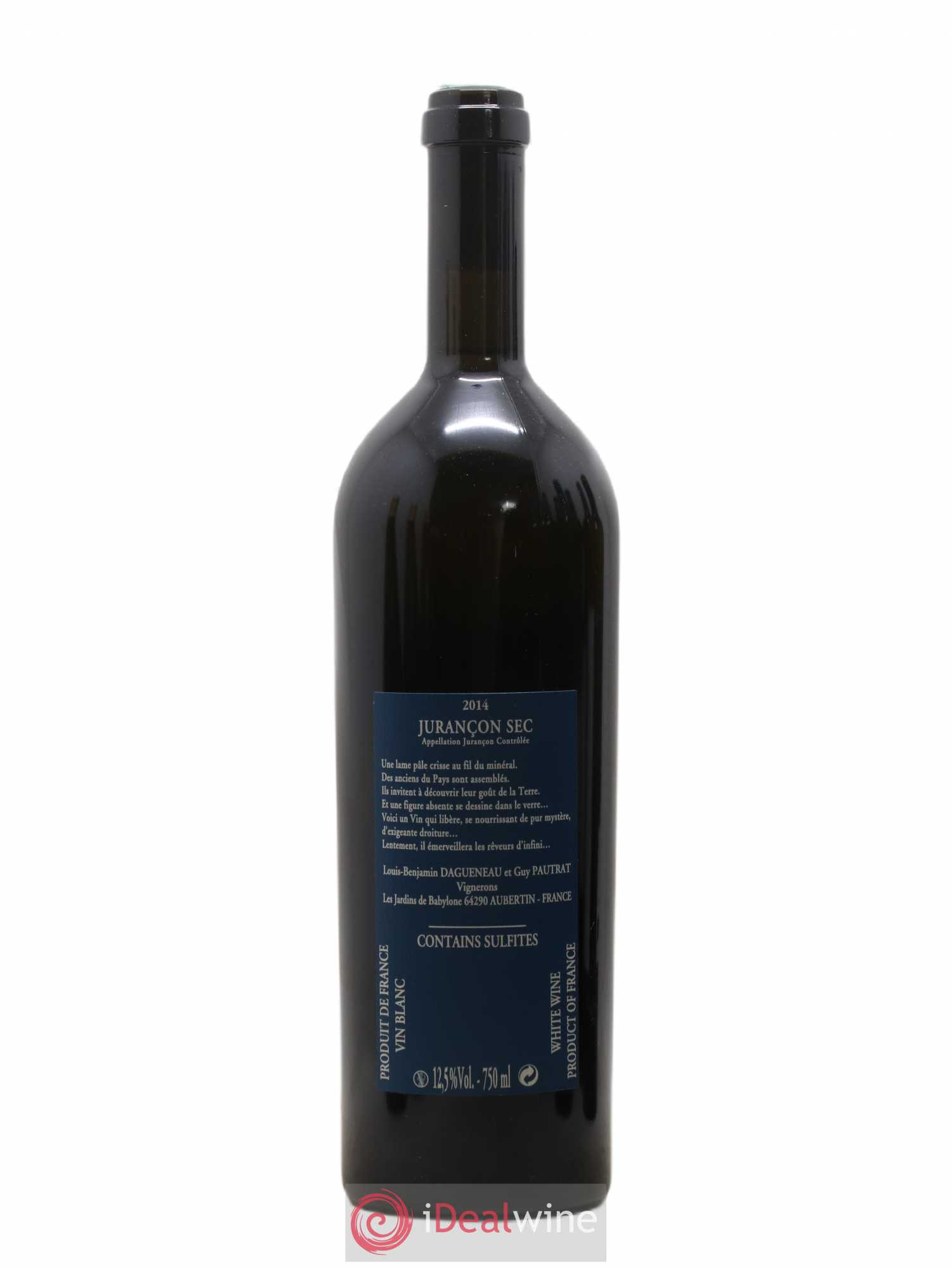 Vin de France(anciennement Jurançon) Les Jardins de Babylone Sec Didier Dagueneau 2014 - Lot de 1 bouteille - 1