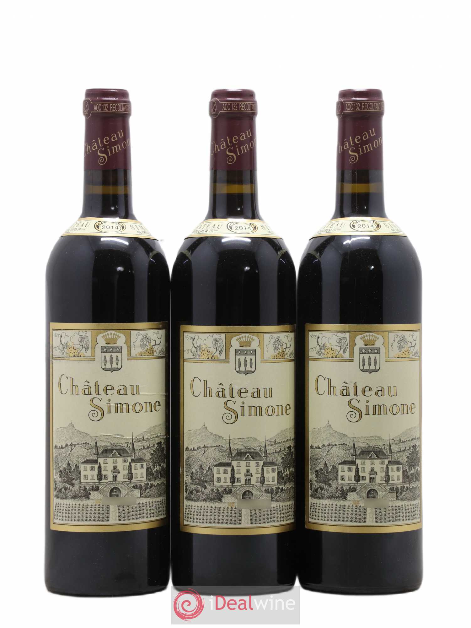 Palette Château Simone Famille Rougier 2014 - Posten von 3 Flaschen - 0
