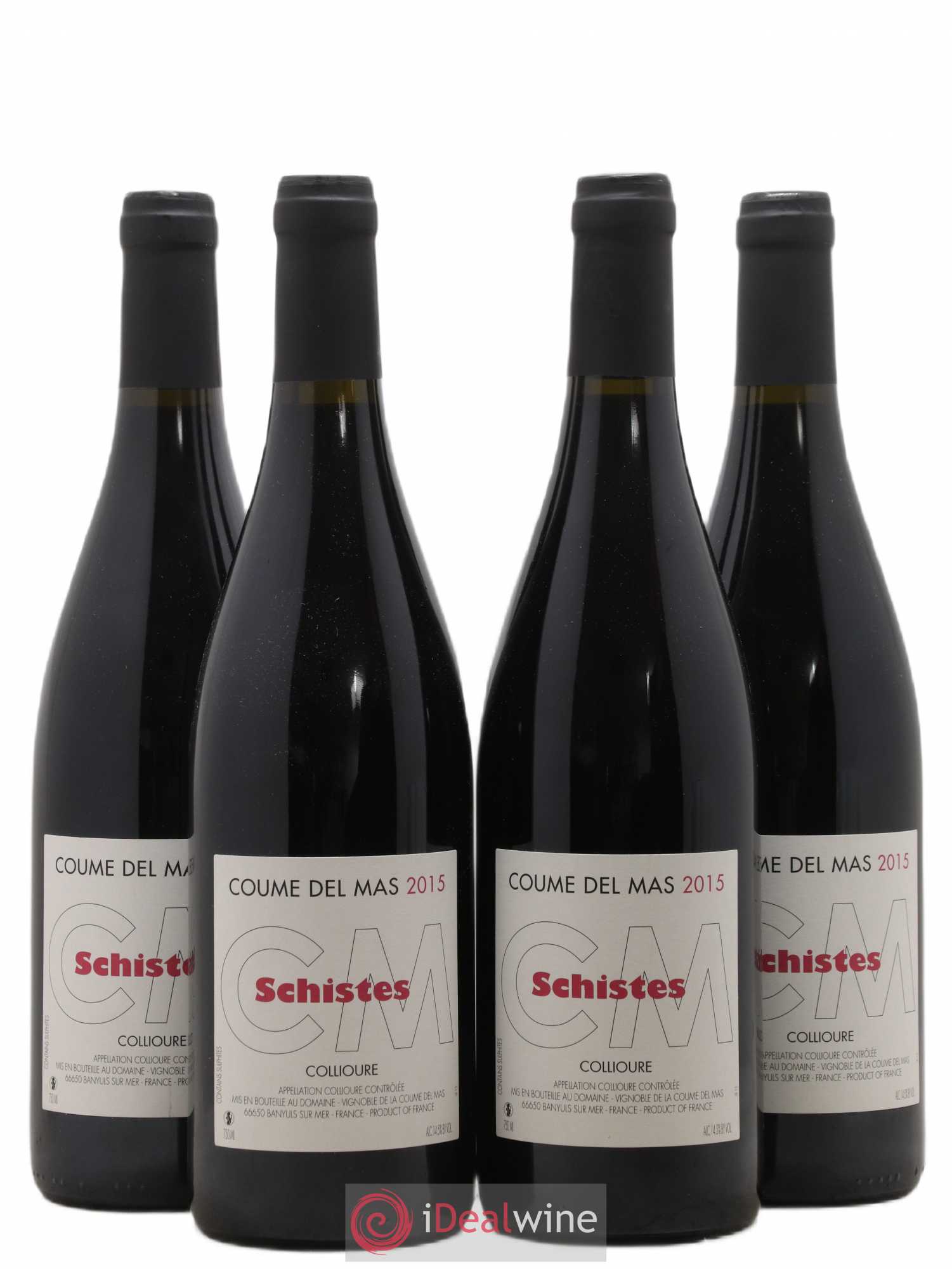 Collioure Coume del Mas Schistes 2015 - Lot de 4 bouteilles - 0