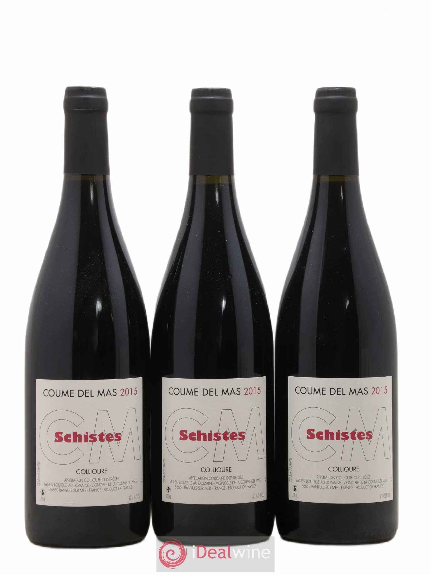 Collioure Coume del Mas Schistes 2015 - Lot de 3 bouteilles - 0