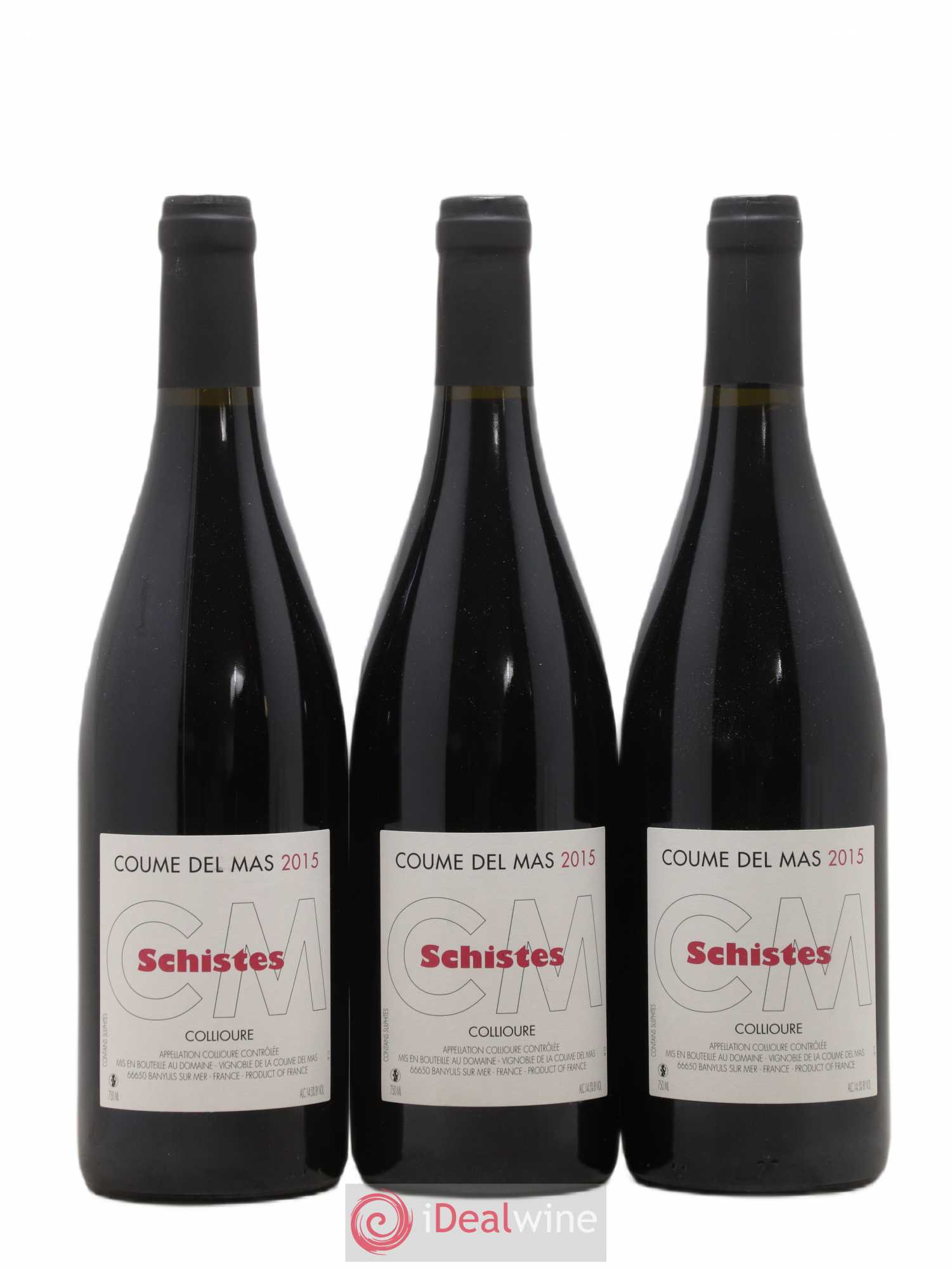Collioure Coume del Mas Schistes 2015 - Lot de 3 bouteilles - 0