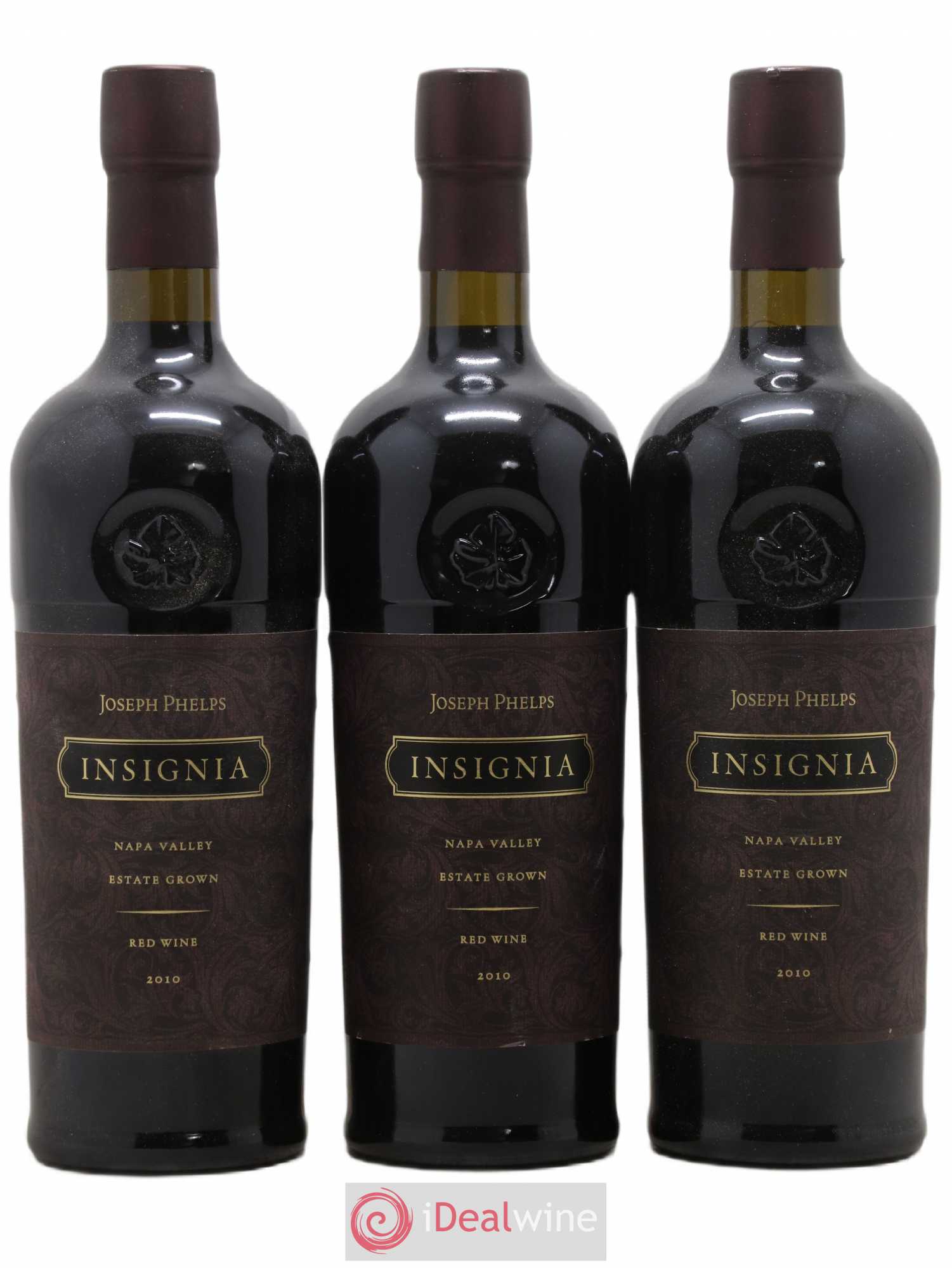 Napa Valley Insignia Joseph Phelps 2010 - Lot de 3 bouteilles - 0