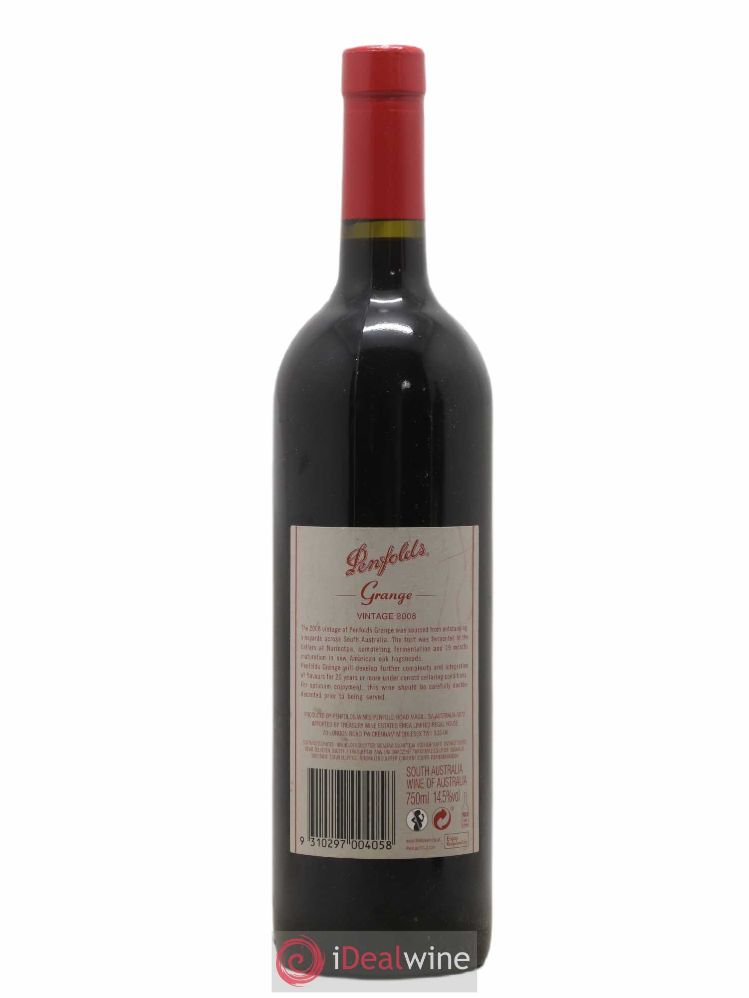South Australia Penfolds Wines Grange 2008 - Lot of 1 bottle - 1