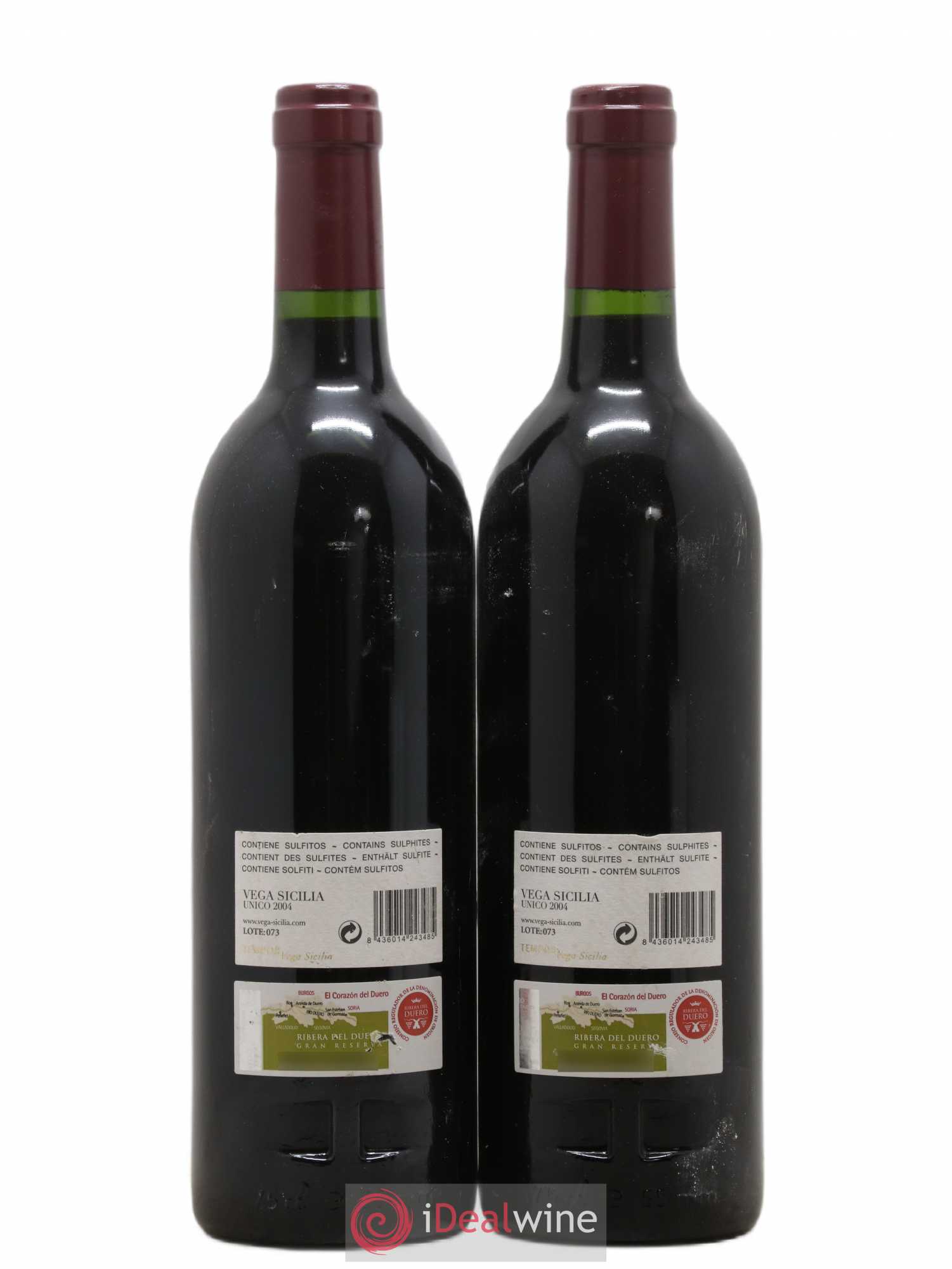 Ribera Del Duero DO Vega Sicilia Unico Famille Alvarez 2004 - Lot de 2 bouteilles - 1