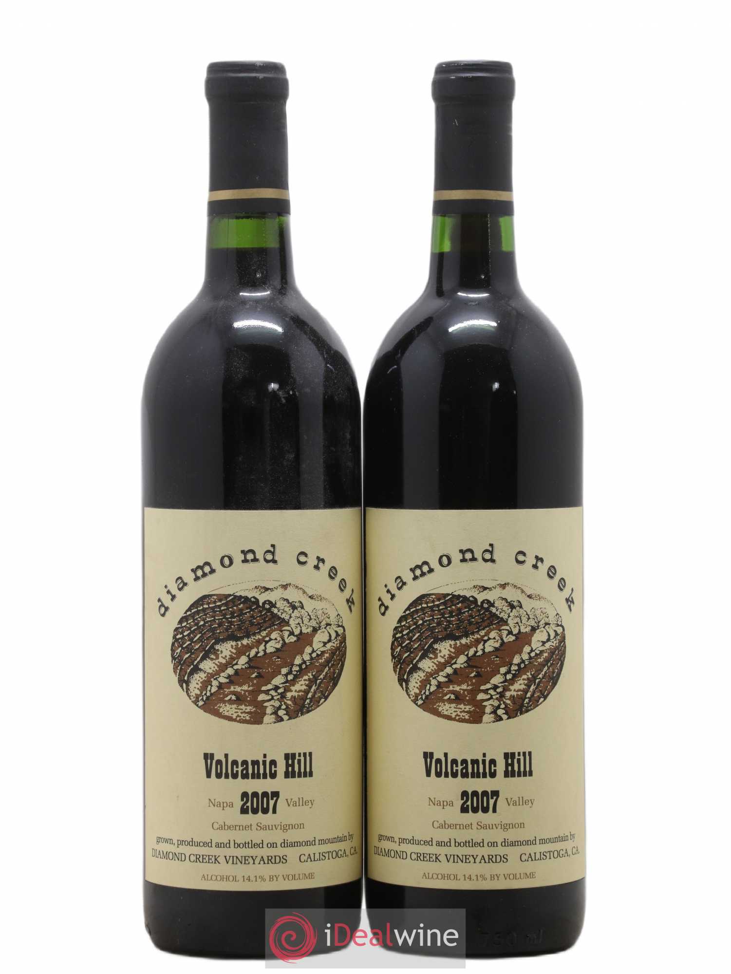 Napa Valley Volcanic Hill Diamond Creek Vineyard 2007 - Lot de 2 bouteilles - 0