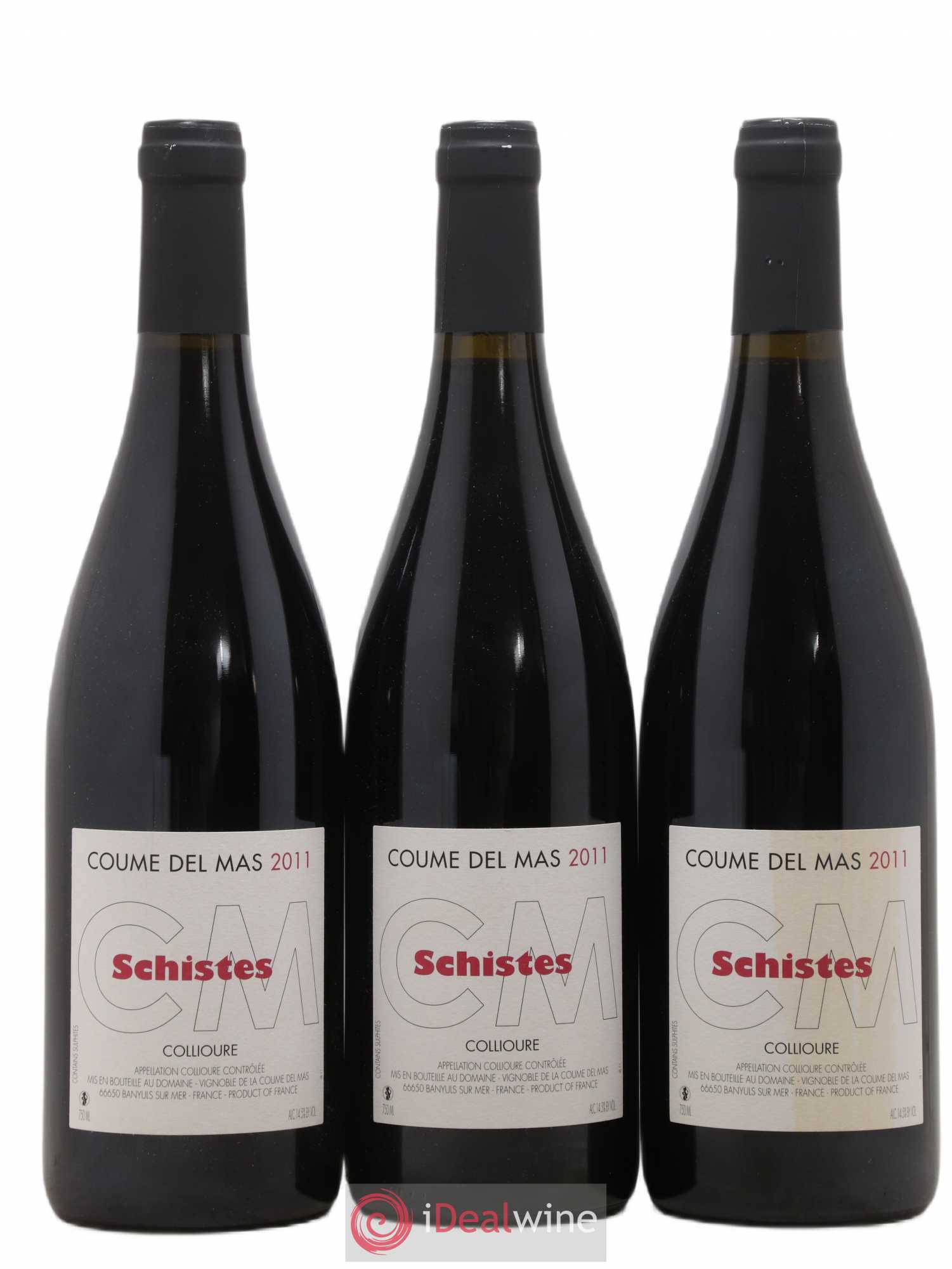 Collioure Coume del Mas Schistes 2011 - Lot de 3 bouteilles - 0