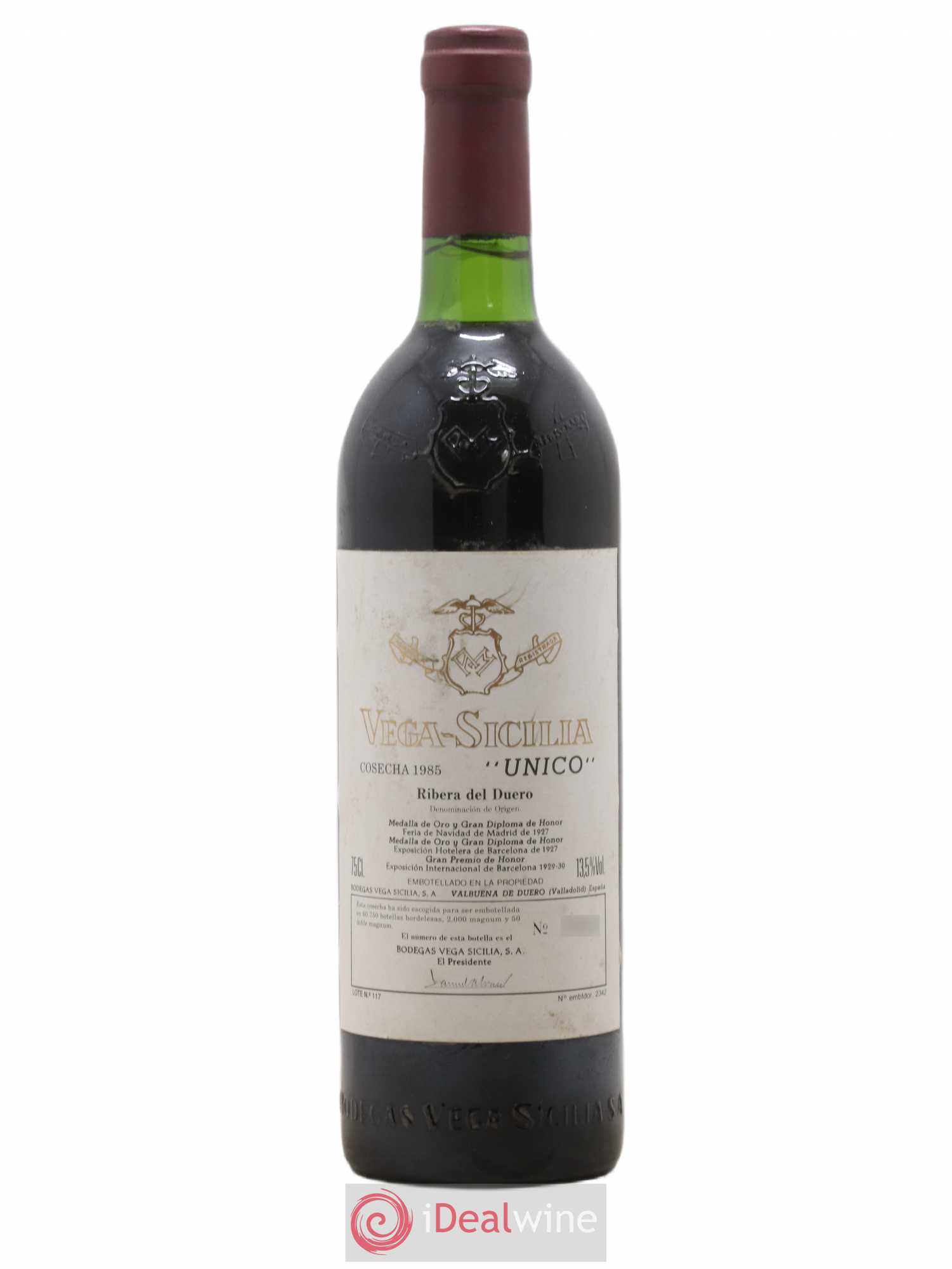Ribera Del Duero DO Vega Sicilia Unico Famille Alvarez 1985 - Lot de 1 bouteille - 0