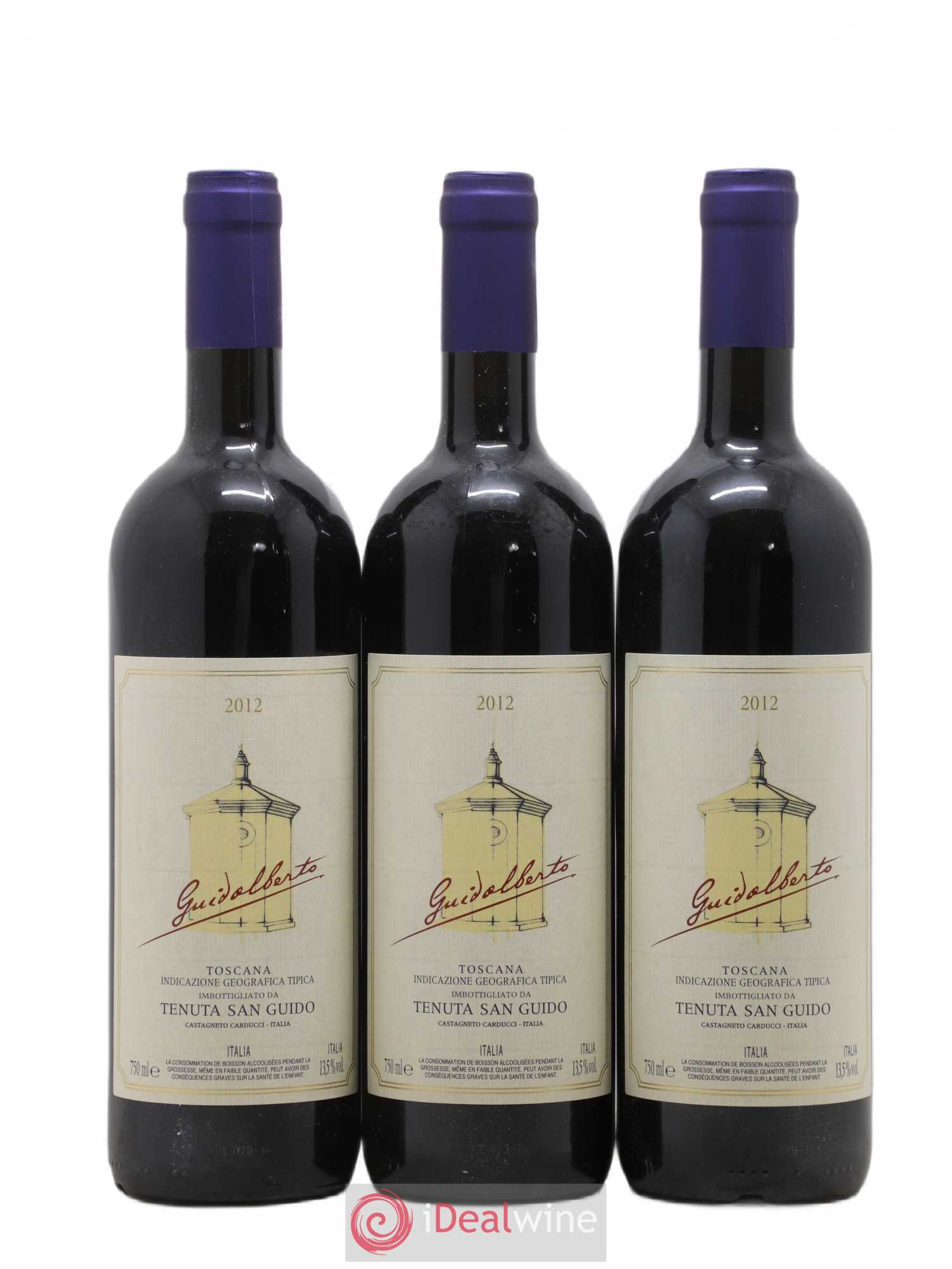 Toscana IGT Guidalberto Tenuta San Guido 2012 - Lot de 3 bouteilles - 0
