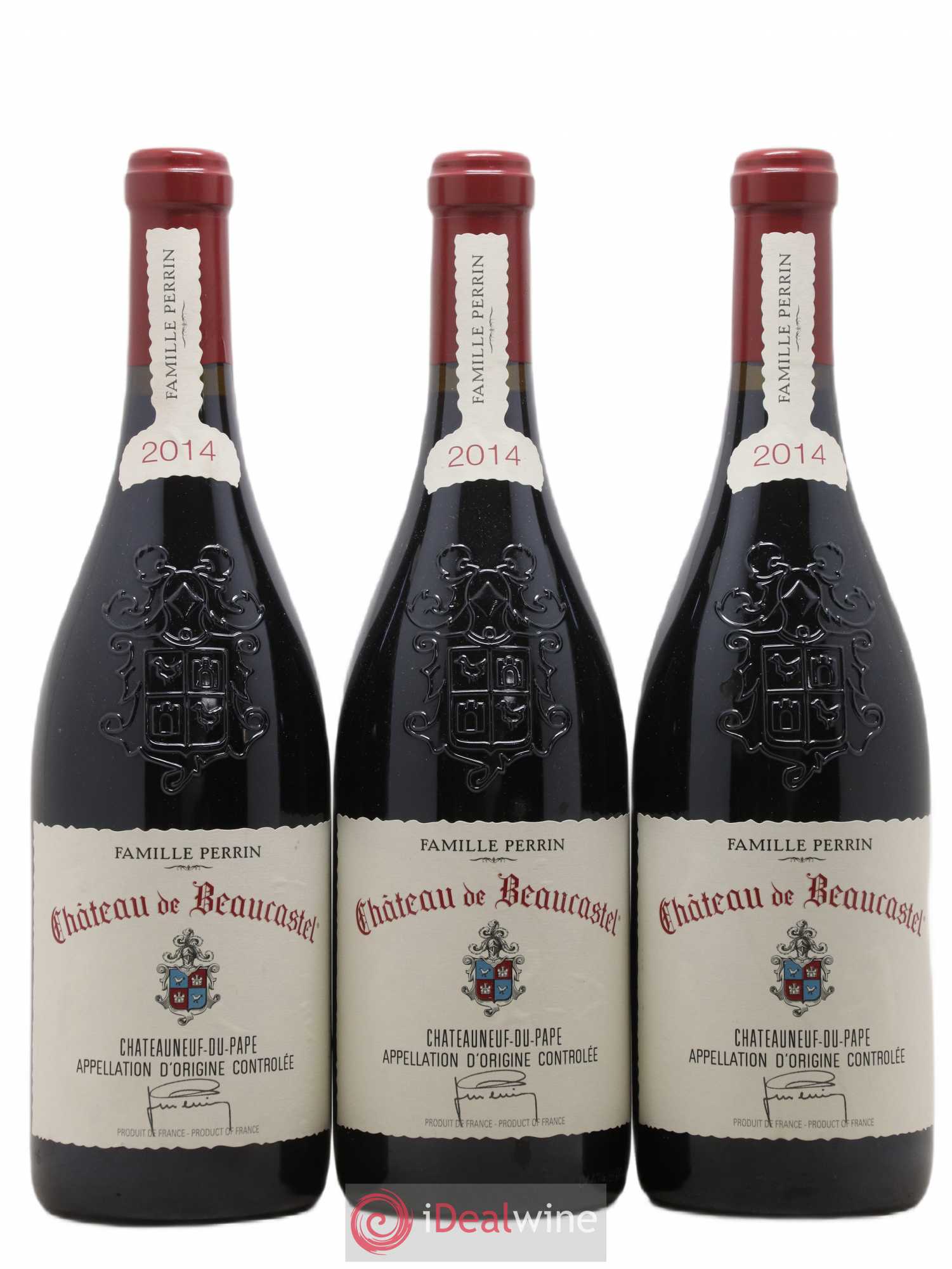 Châteauneuf-du-Pape Château de Beaucastel Famille Perrin 2014 - Lot de 3 bouteilles - 0