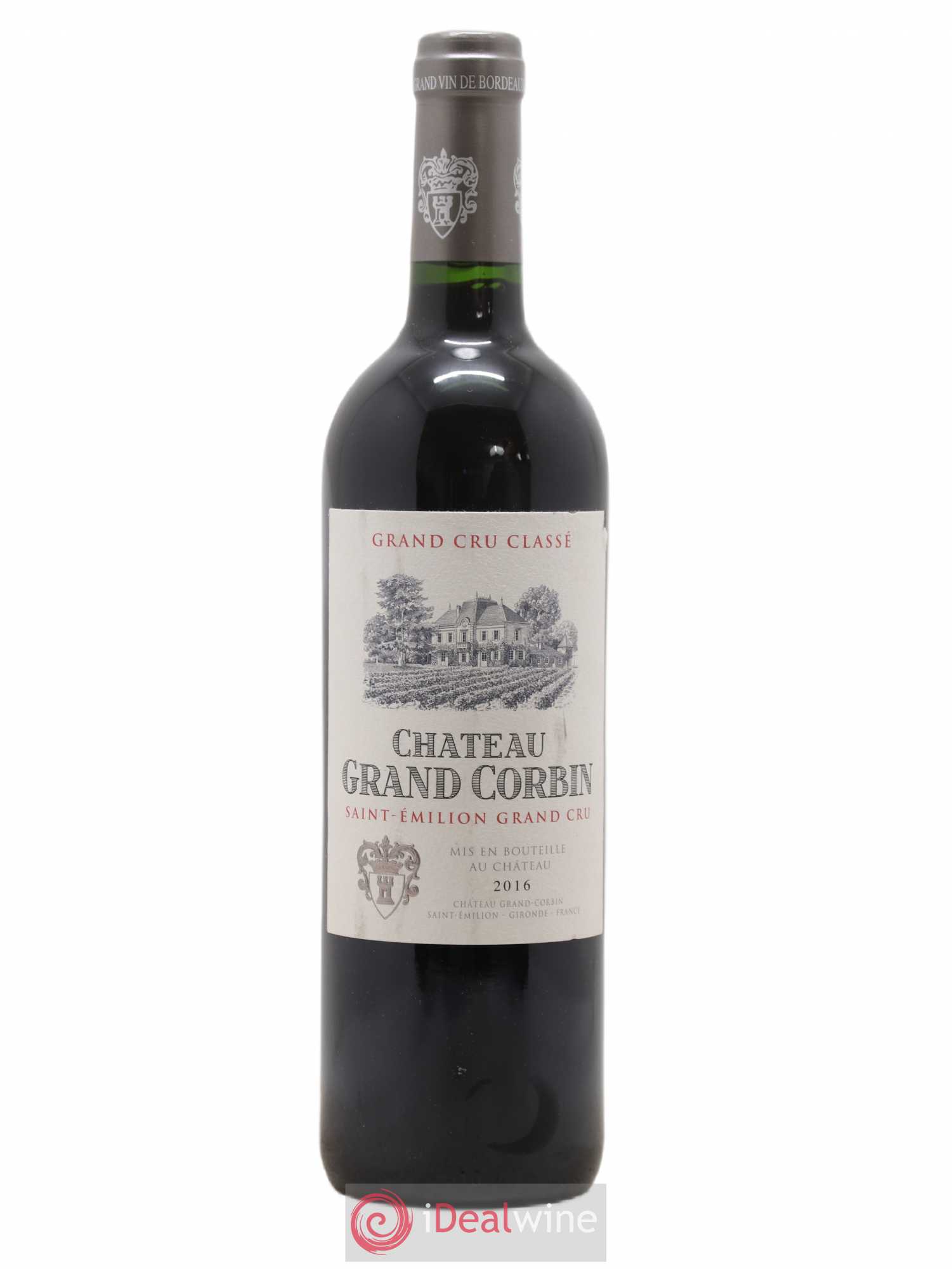 Château Grand Corbin Grand Cru Classé 2016 - Lot de 1 bouteille - 0