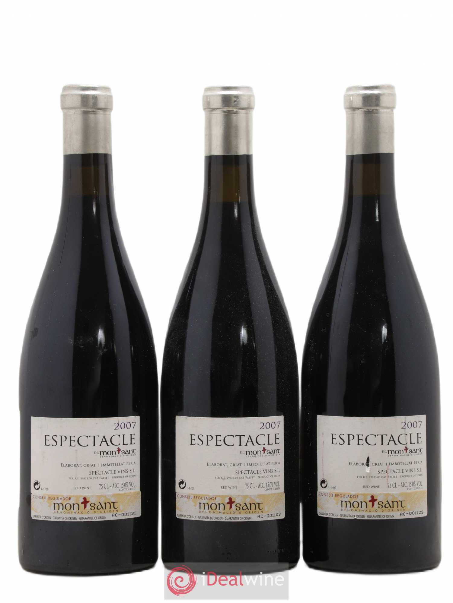 Montsant DO DO Espectacle del Montsant René Barbier 2007 - Lot de 3 bouteilles - 1