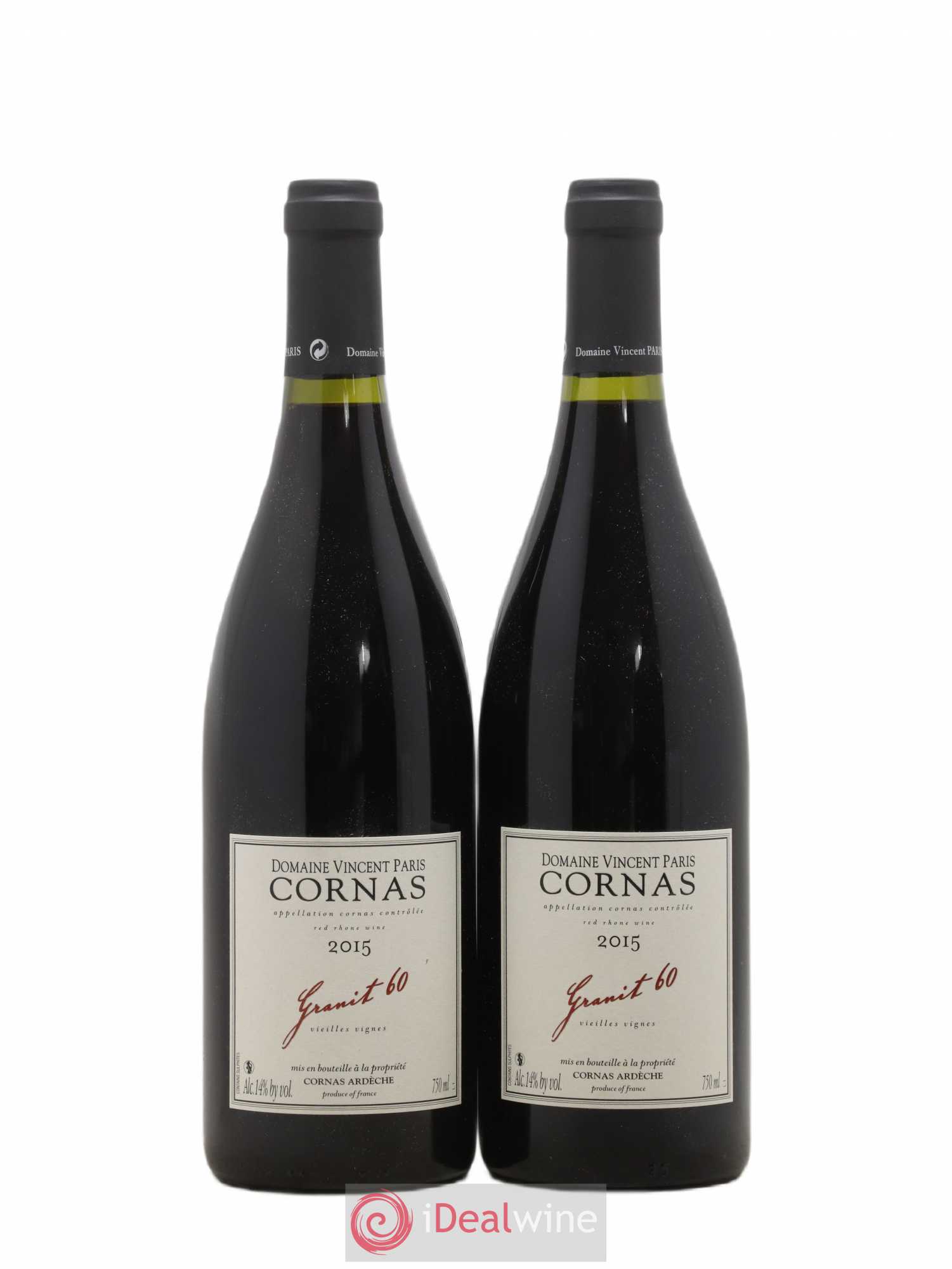 Cornas Granit 60 Vieilles Vignes Vincent Paris 2015 - Lot de 2 bouteilles - 0