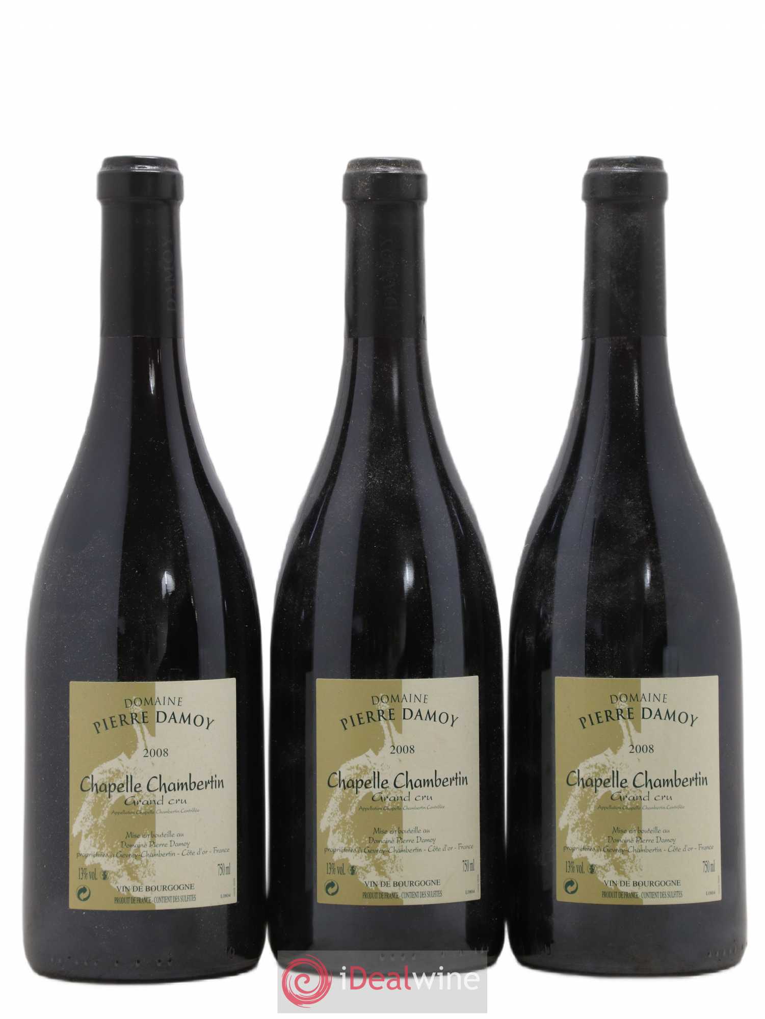 Chapelle-Chambertin Grand Cru Pierre Damoy 2008 - Lot de 3 bouteilles - 0