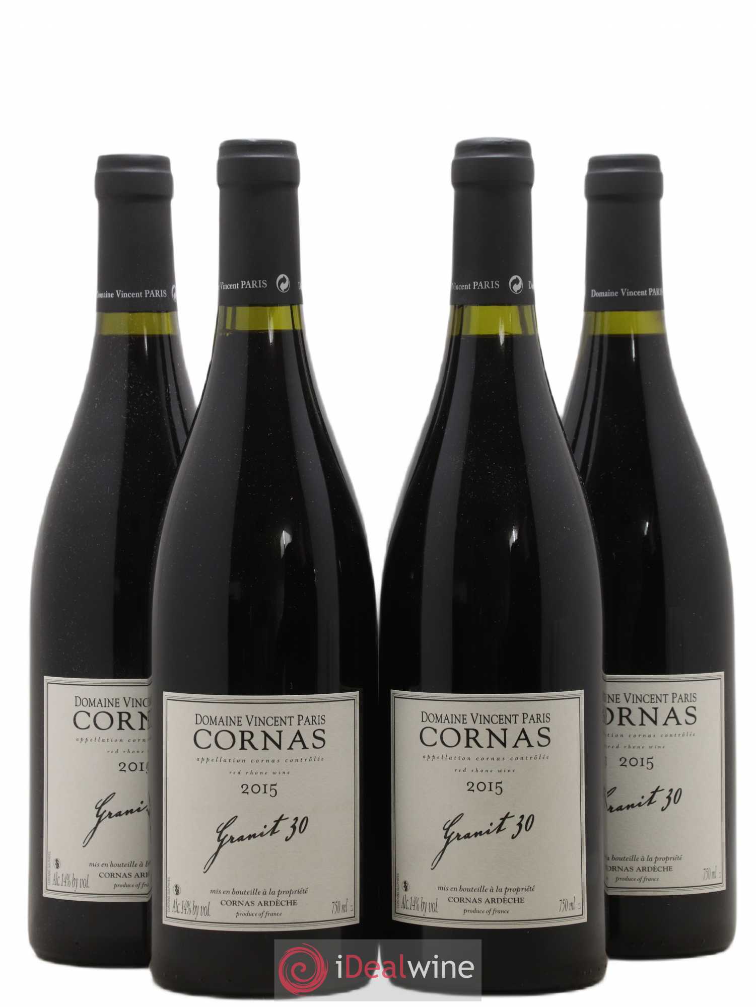 Cornas Granit 30 Vincent Paris 2015 - Lot de 4 bouteilles - 0